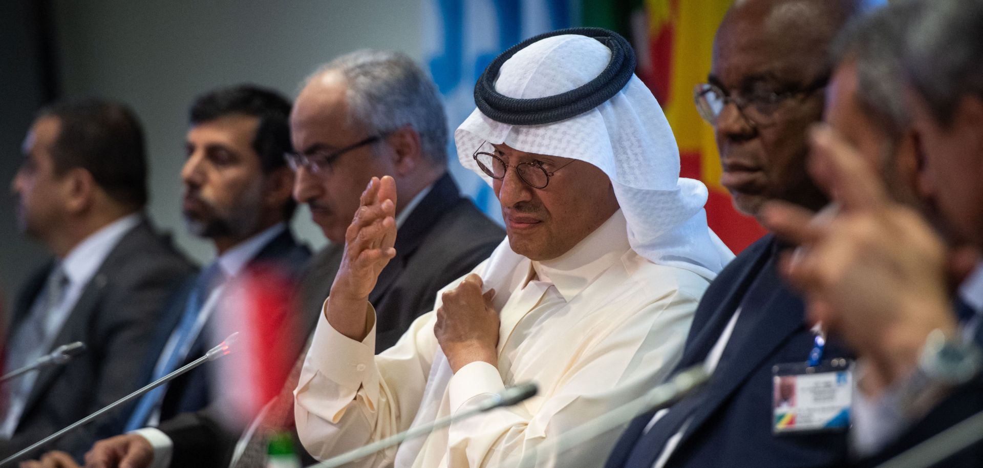 Saudi Arabia's Energy Minister Abdulaziz bin Salman speaks during a press conference after the 45th Joint Ministerial Monitoring Committee and the 33rd OPEC and non-OPEC Ministerial Meeting in Vienna, Austria, on Oct. 5.