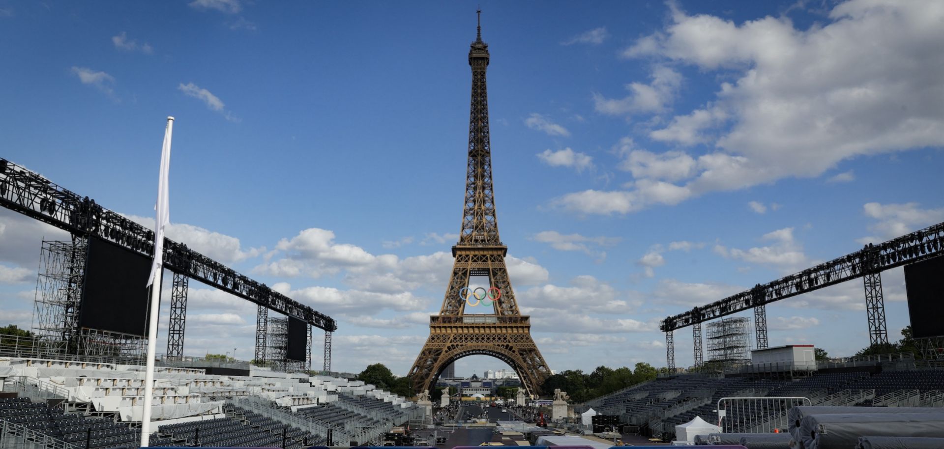 Parc des Champions on July 4, 2024, at the foot of the Eiffel Tower at the Trocadero in Paris.