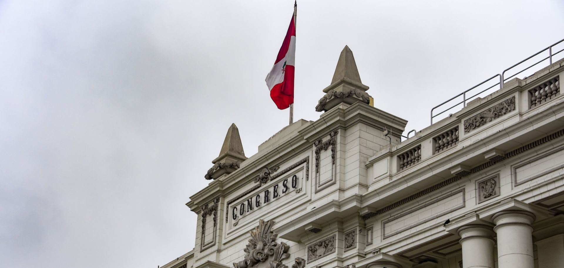 The exterior facade of the Legislative Palace of Peru is seen in Lima.