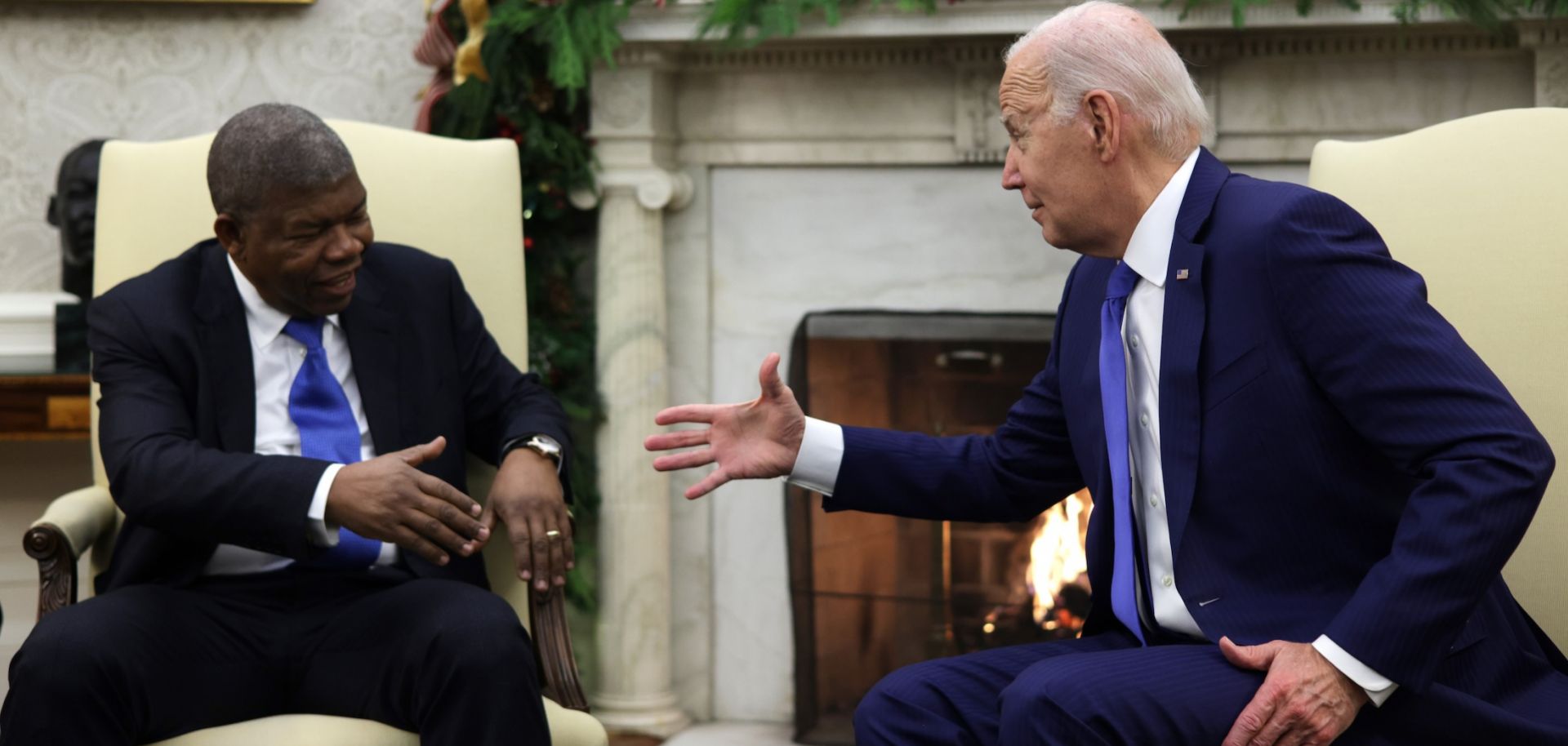 U.S. President Joe Biden and President Joao Lourenco of Angola on Nov. 30, 2023, at the White House.