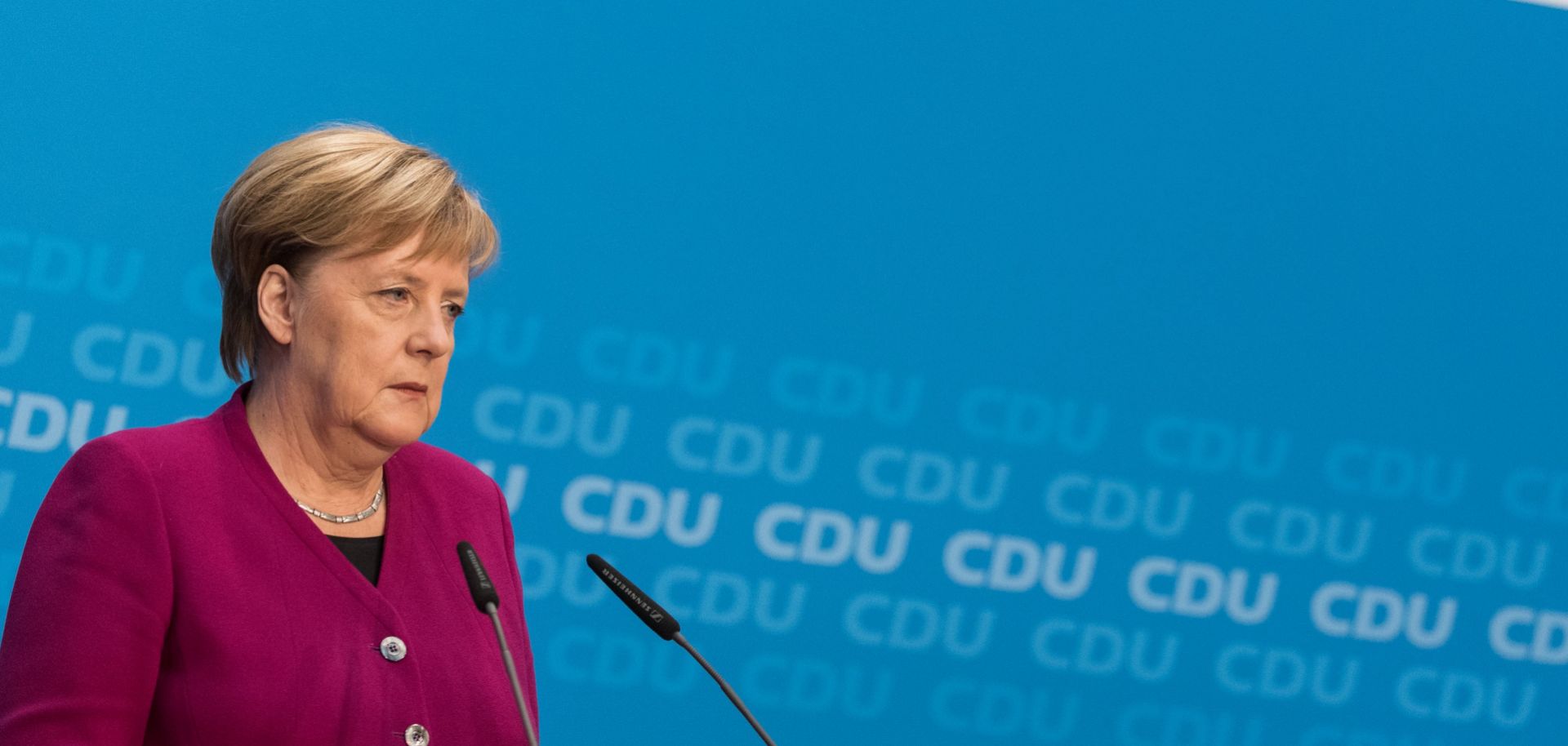German Chancellor Angela Merkel speaks during an Oct. 29 news conference at the Christian Democratic Union party headquarters in Berlin.