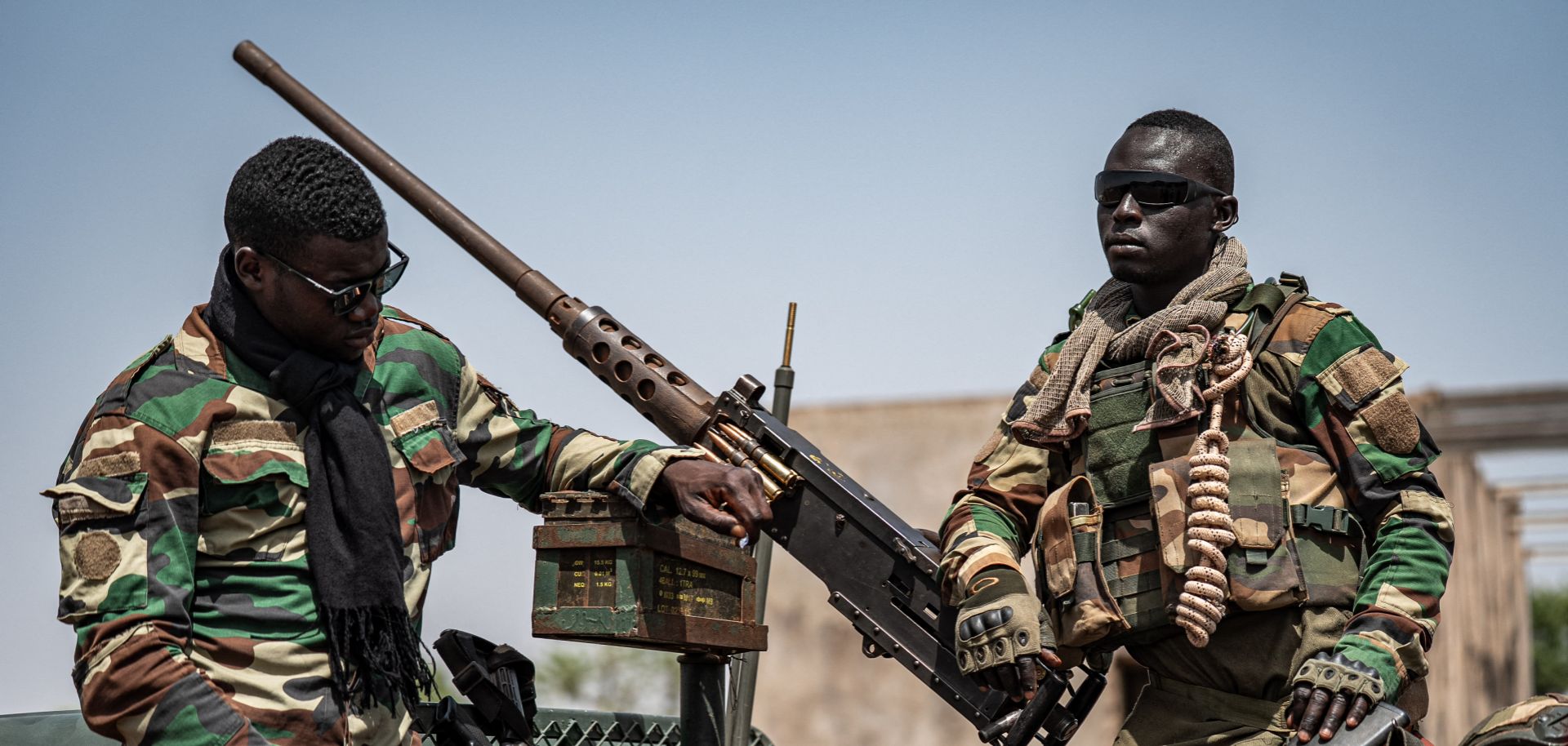 Senegalese soldiers prepare to embark on a mission to dismantle artisanal gold mining sites in the Kedougou region near the Malian border on May 11, 2025. 