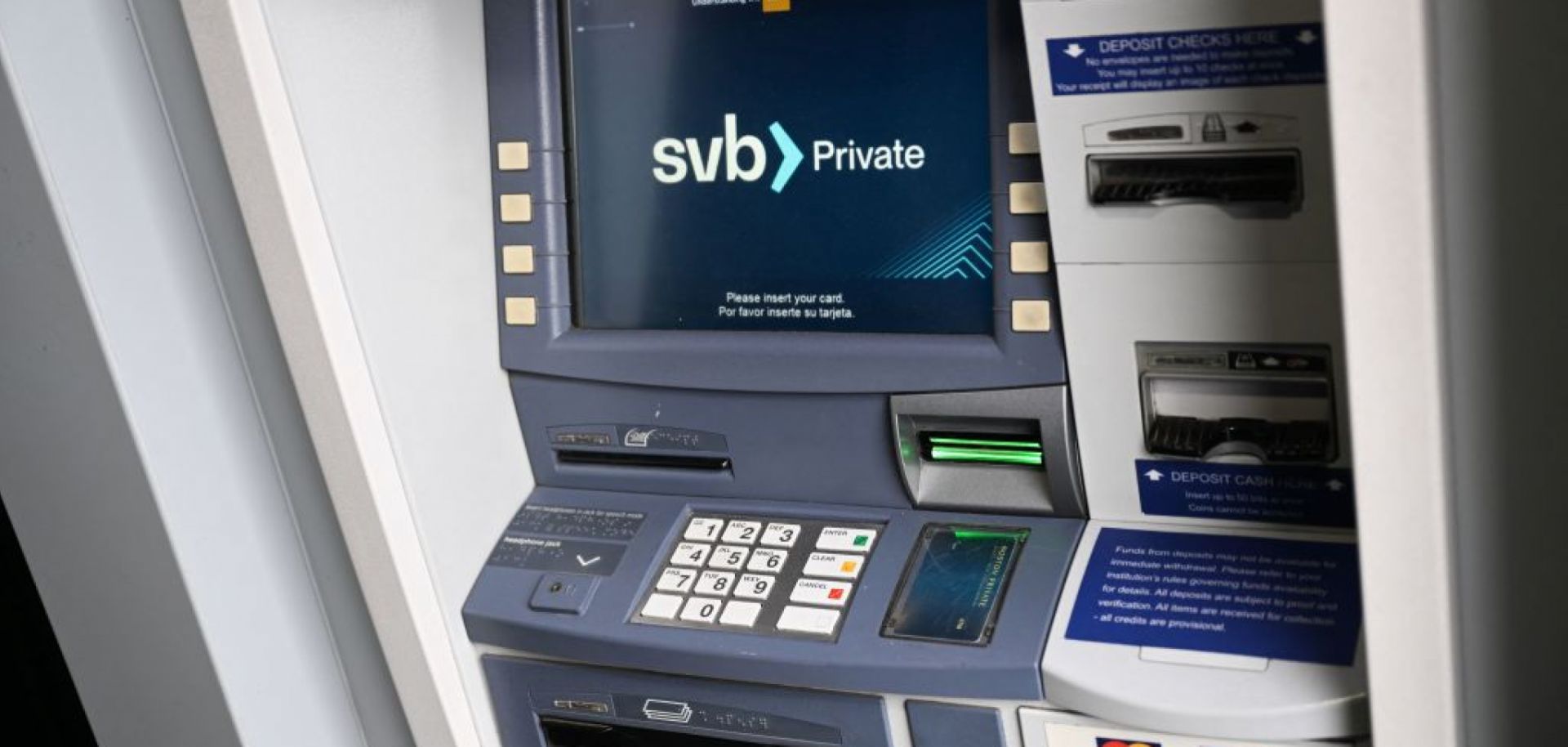 An SVB Private ATM outside of a Silicon Valley Bank branch March 20, 2023, in Santa Monica, California.