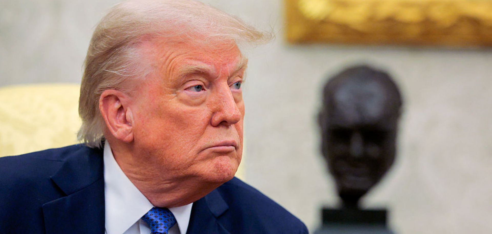 U.S. President Donald Trump on April 24 in the Oval Office at the White House in Washington.