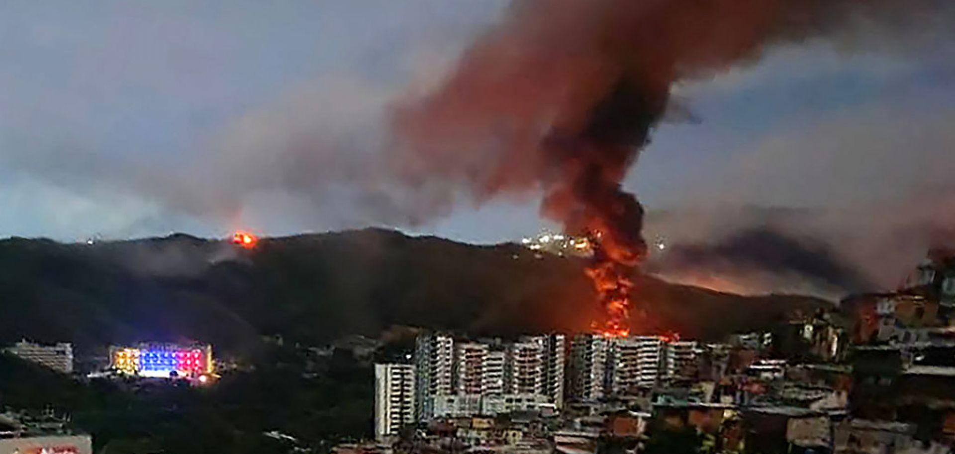 Fuerte Tiuna, Venezuela's largest military complex, after a series of explosions Jan. 3, 2026, in Caracas amid U.S. strikes.