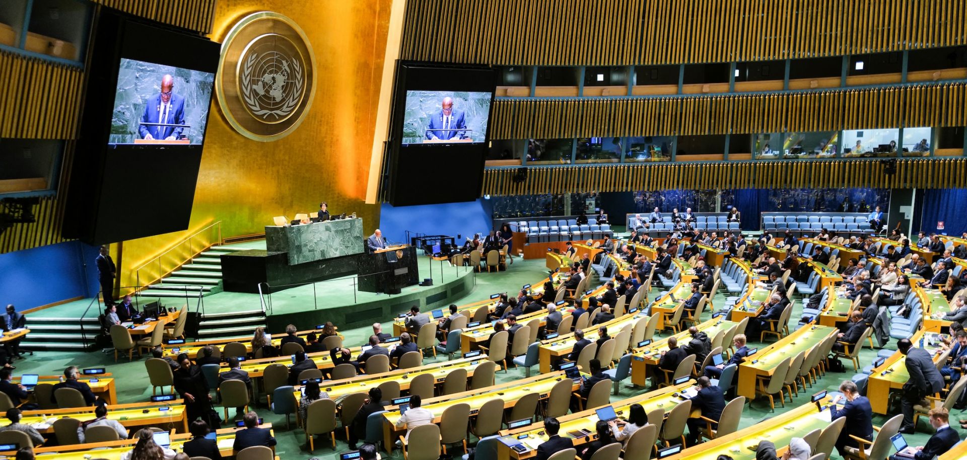 A special session of the U.N. General Assembly is held on the Palestinian bid for full membership to the United Nations at the U.N. headquarters in New York City on May 10, 2024.