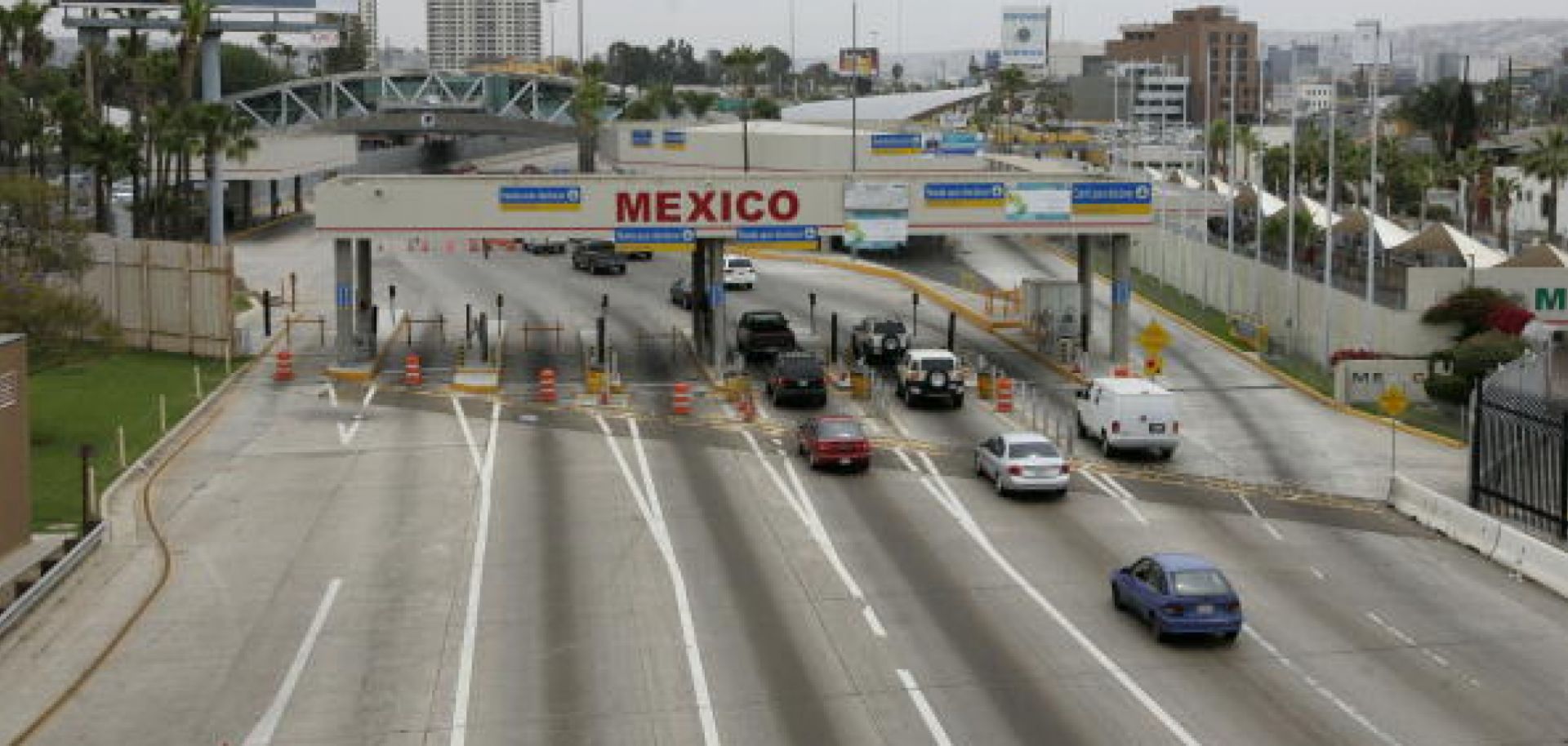 Cars head into U.S.-Mexico border crossing in San Ysidro, California.