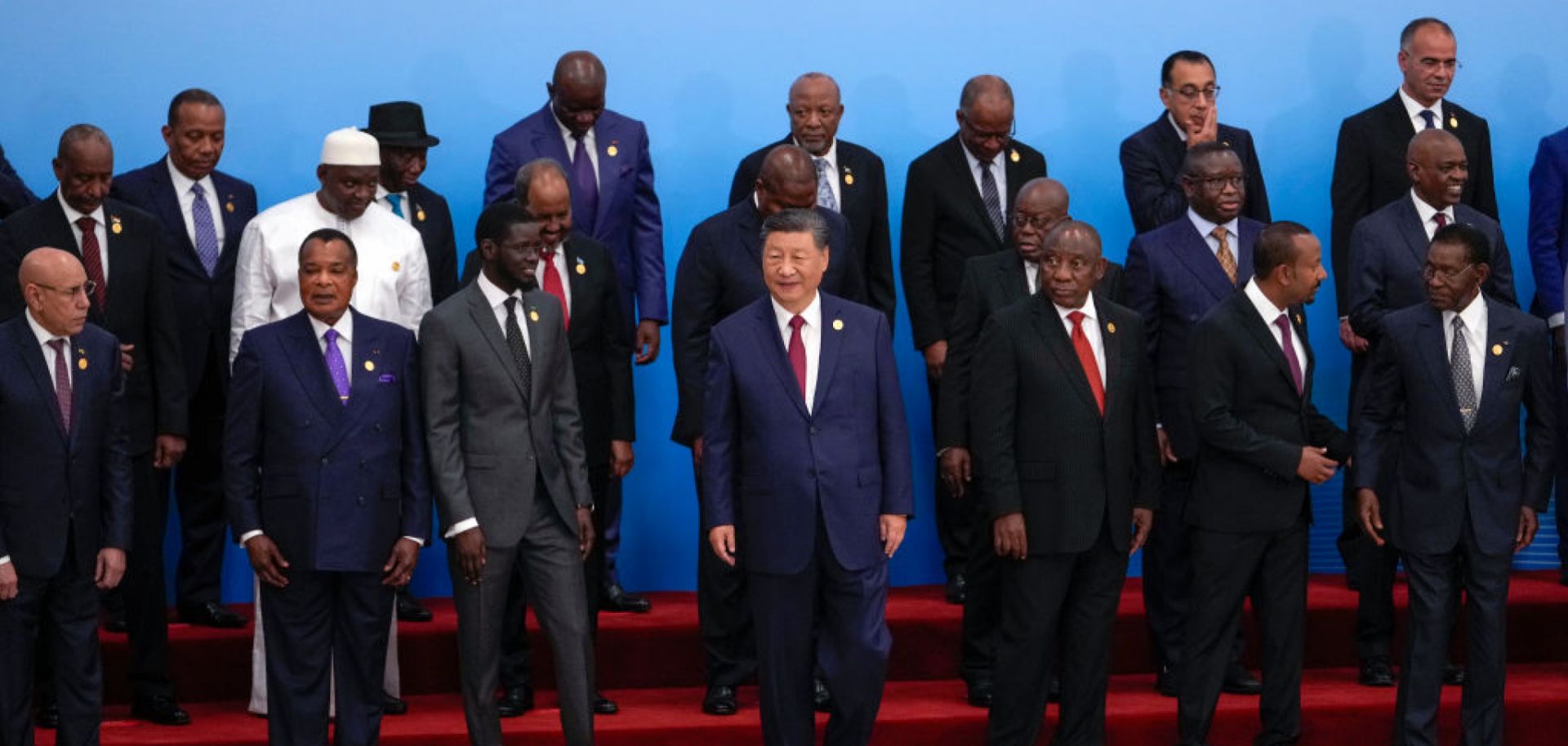 Chinese President Xi Jinping (center) and leaders from African nations assemble for a group photo at the 2024 Forum on China-Africa Cooperation (FOCAC) in Beijing, China, on Sept. 5, 2024.