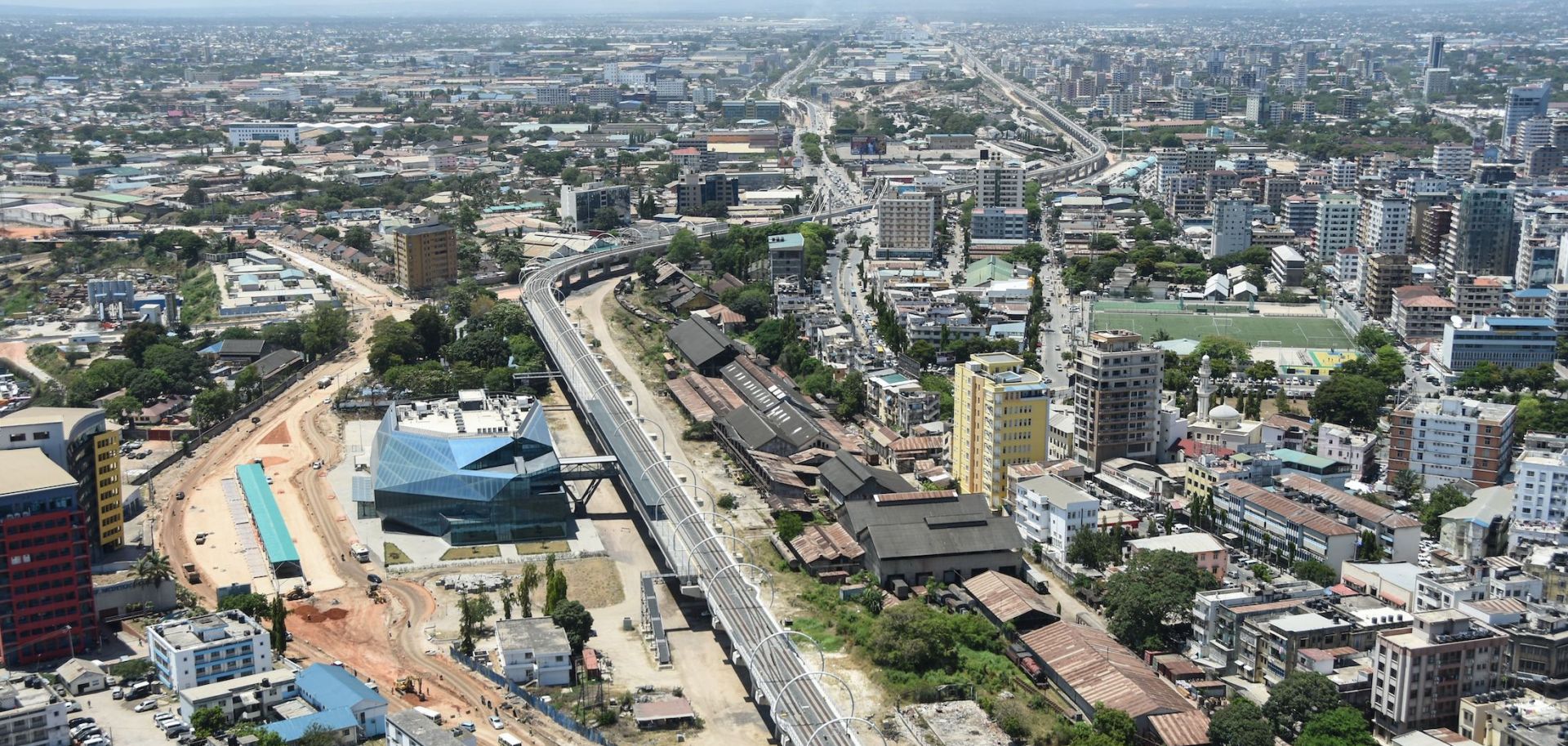 An aerial view of Dar es Salaam, Tanzania, is seen on Nov. 25, 2022.