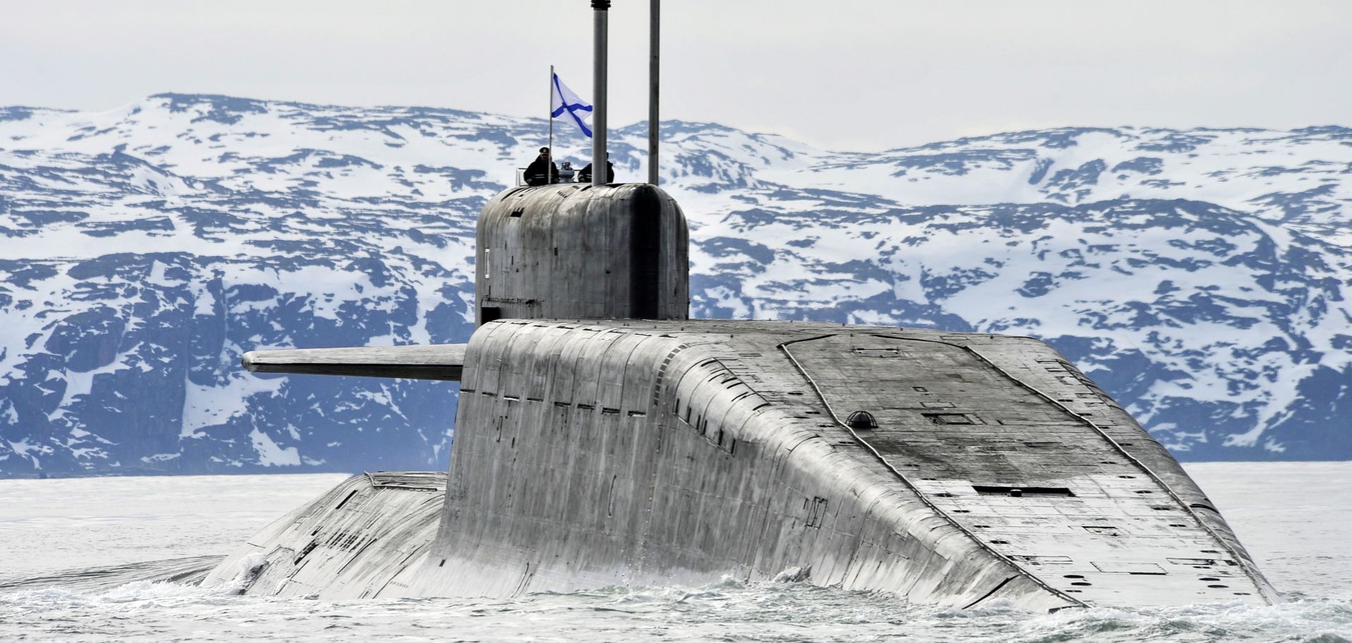 A nuclear-powered submarine crew trains in the Murmansk region of Russia. 