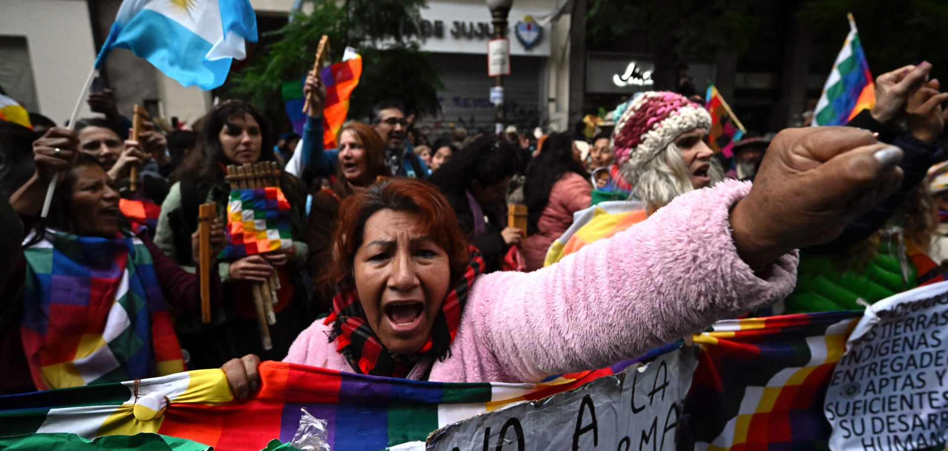 A political demonstration on June 20, 2023, Buenos Aires, Argentina.