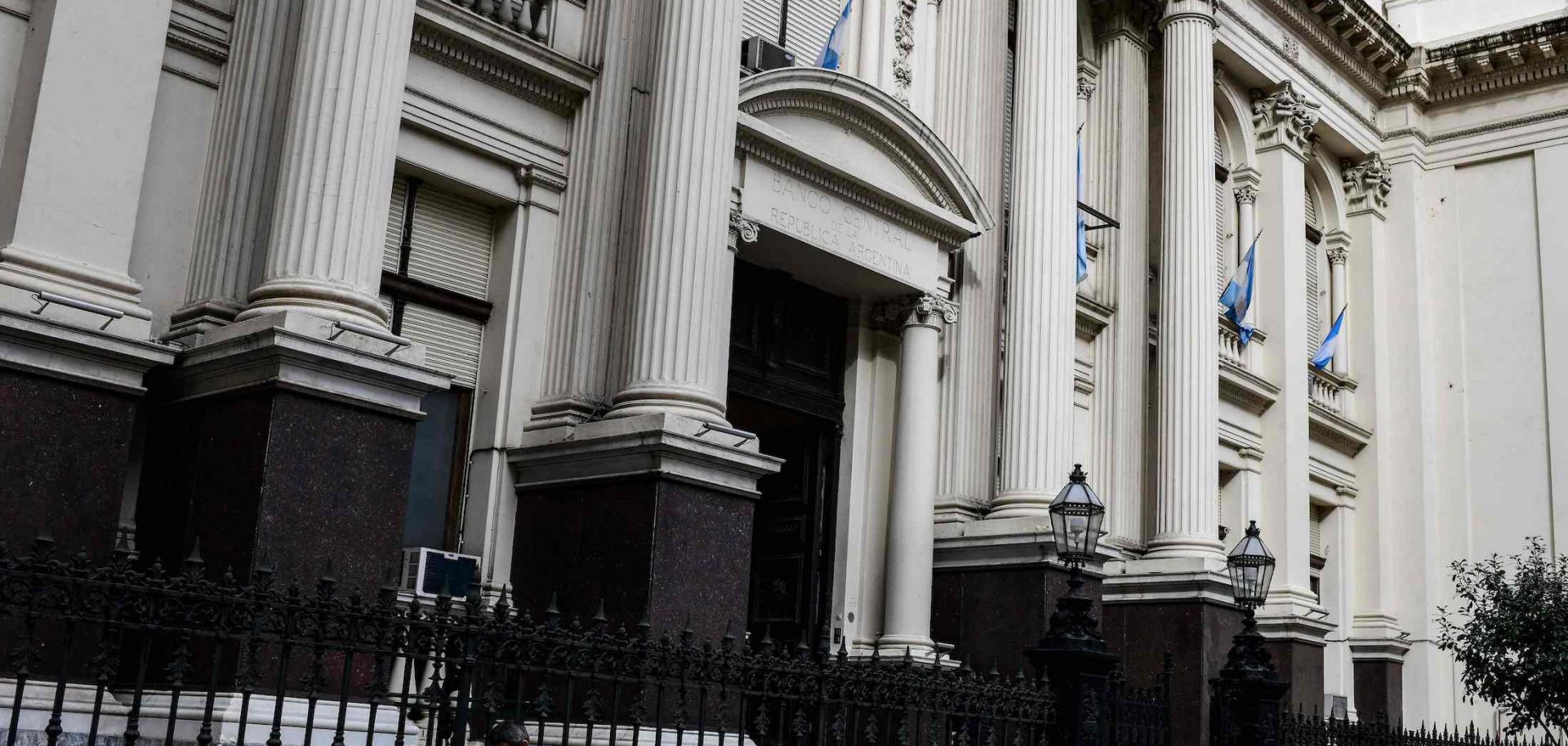 Facade of Argentina's Central Bank in Buenos Aires