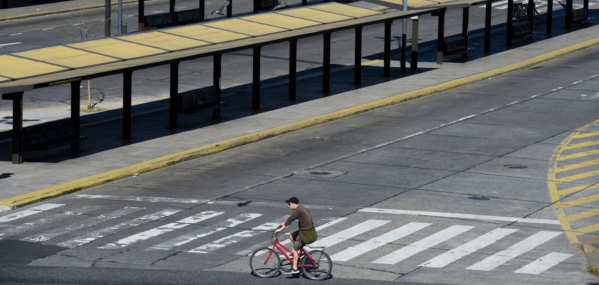 In Buenos Aires, a train station and bus stops stand empty during a 24-hour general strike Sept. 25, 2018, to protest Argentine President Mauricio Macri's spending cuts.
