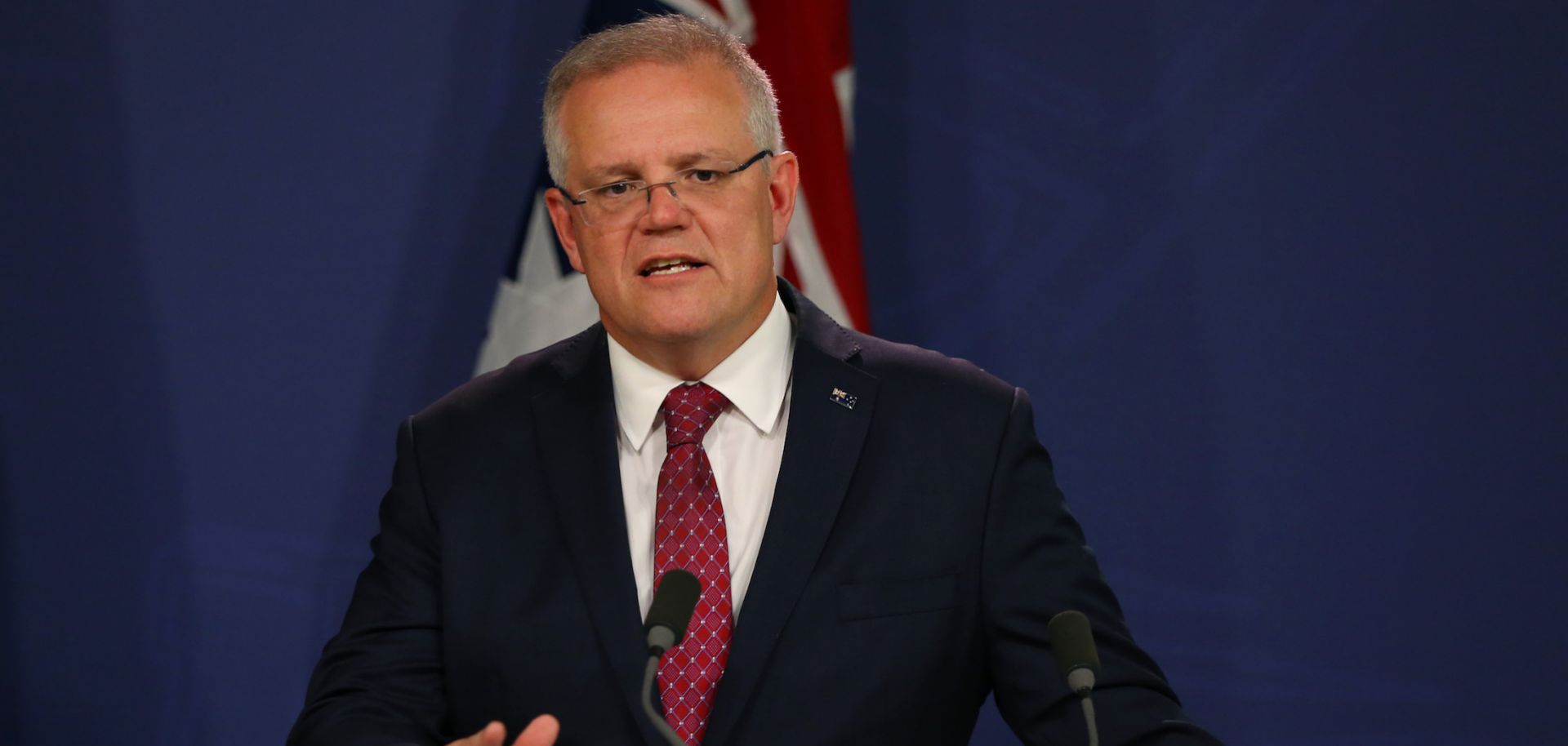 Australian Prime Minister Scott Morrison speaks during a Feb. 1, 2020, press conference in Sydney.