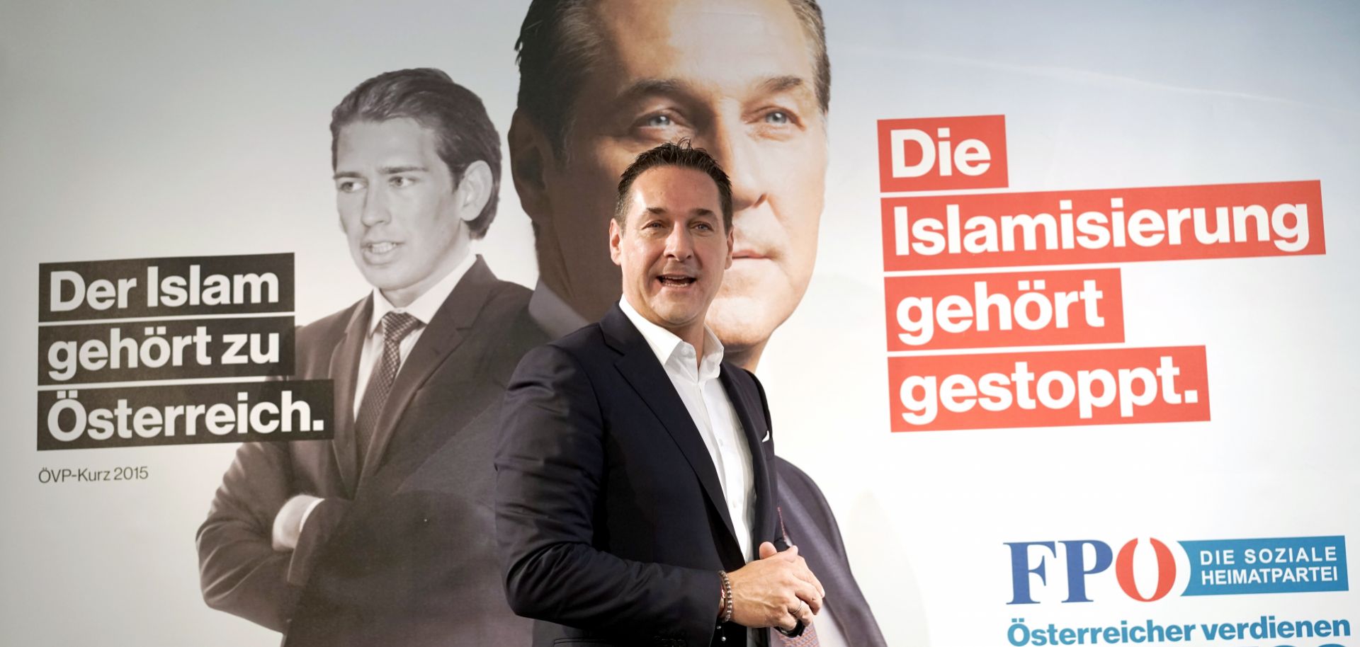 Heinz-Christian Strache, leader of the nationalist Freedom Party of Austria, speaks to reporters at a Sept. 8 press conference in Vienna.