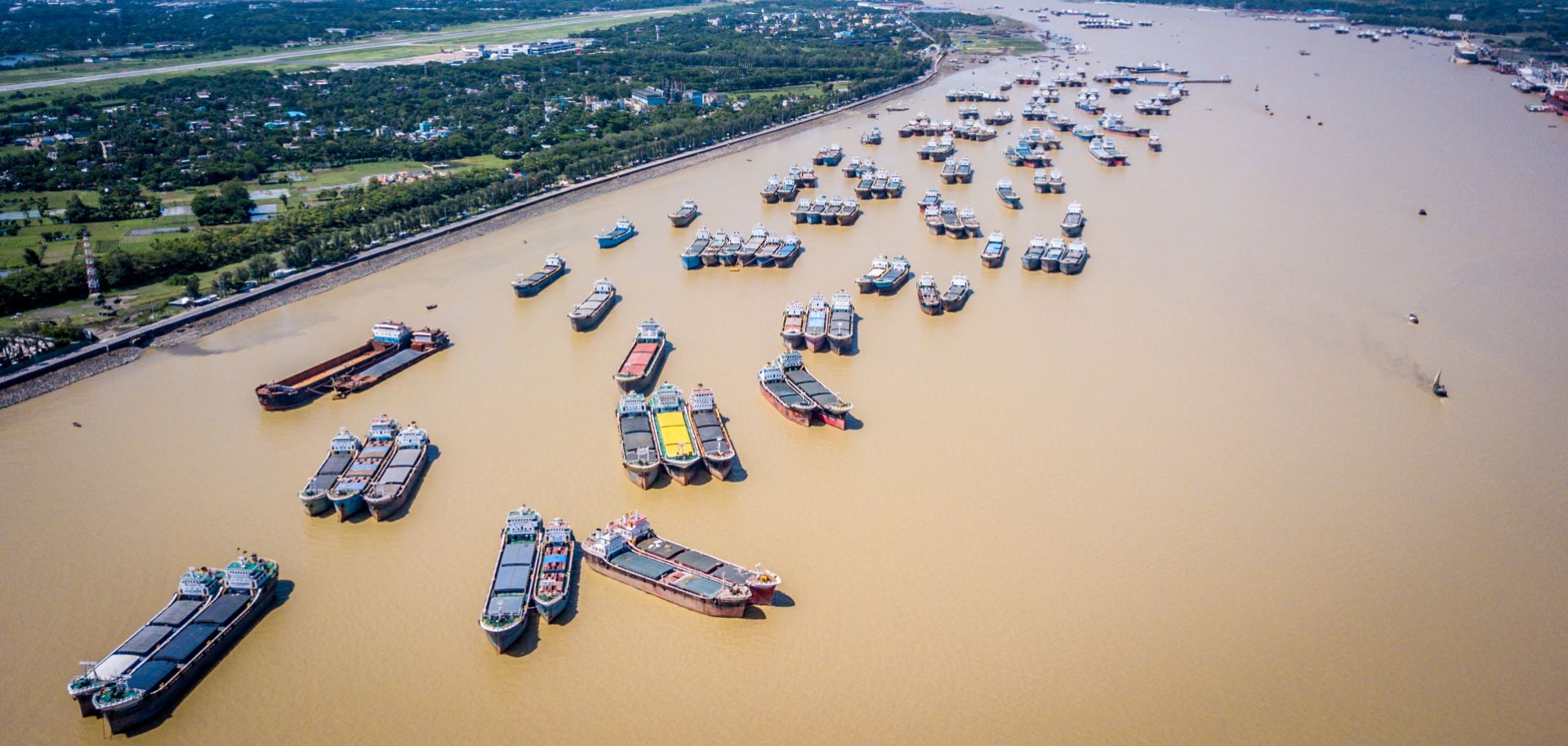 An image of the Port of Chittagong in Bangladesh, the busiest seaport on the coastline of the Bay of Bengal.