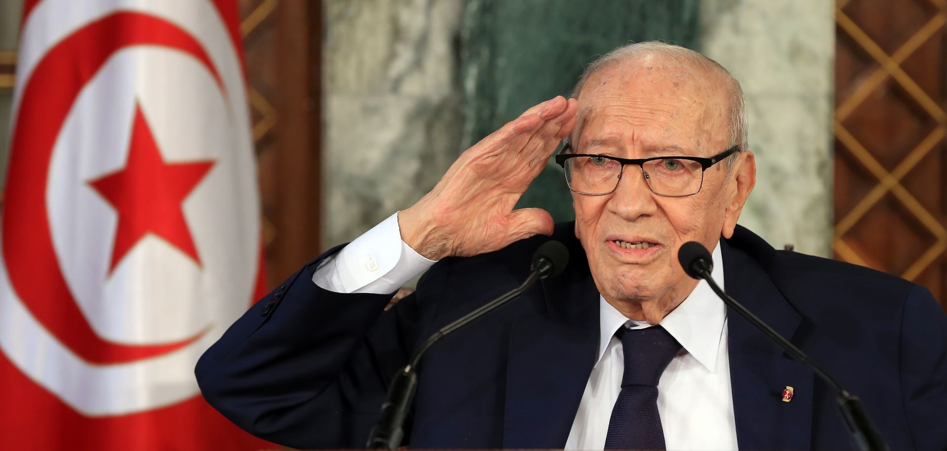 This photo shows Tunisian President Beji Caid Essebsi, who died July 25 at age 92.