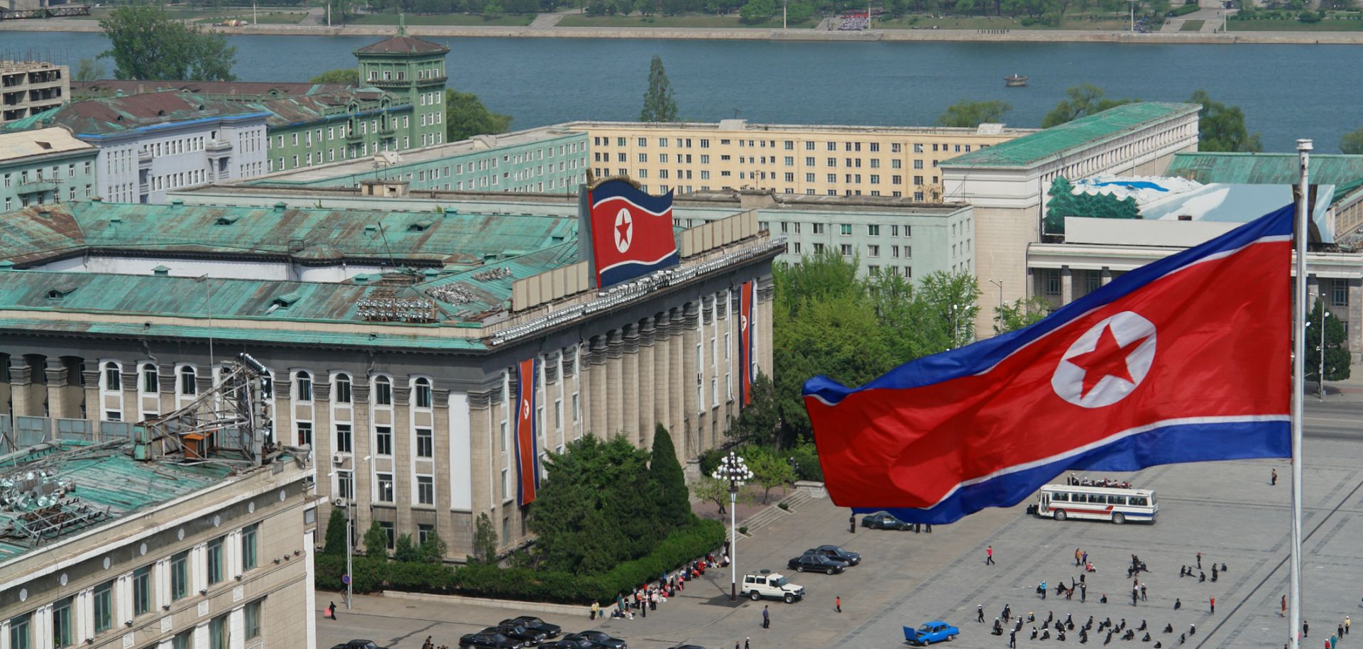 Kim Il Sung Square in Pyongyang, North Korea.