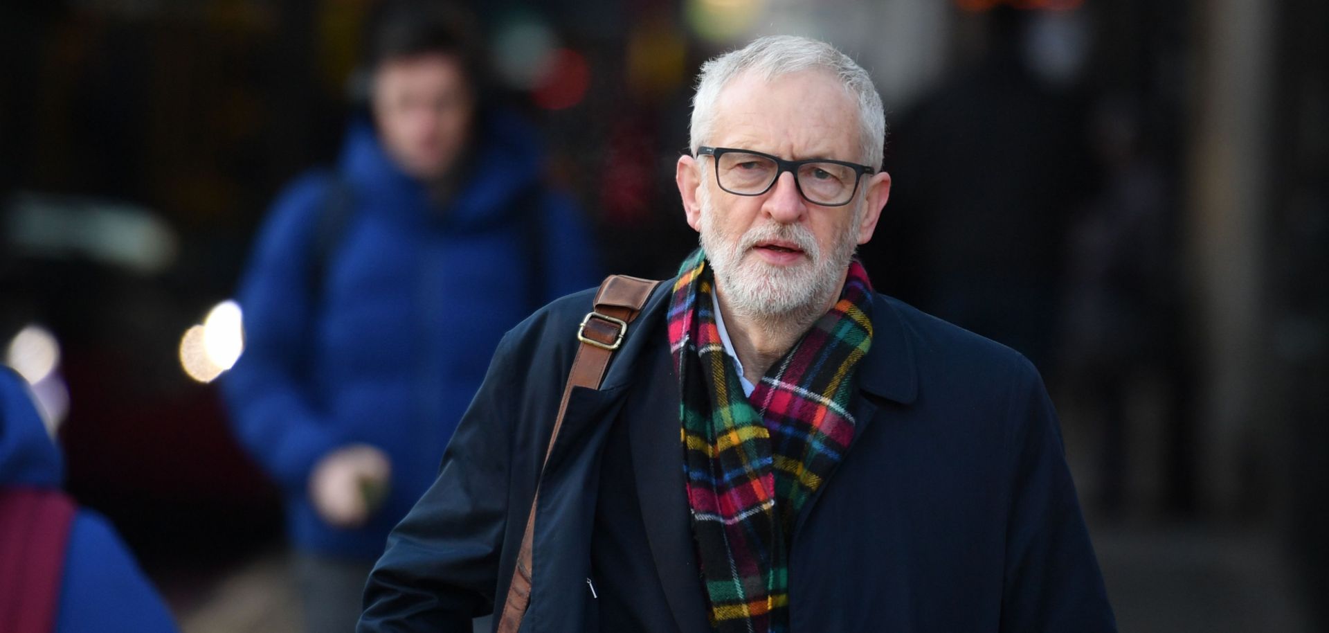 Labour Party leader Jeremy Corbyn campaigns outside Finsbury Park station in London on Dec. 2, 2019.