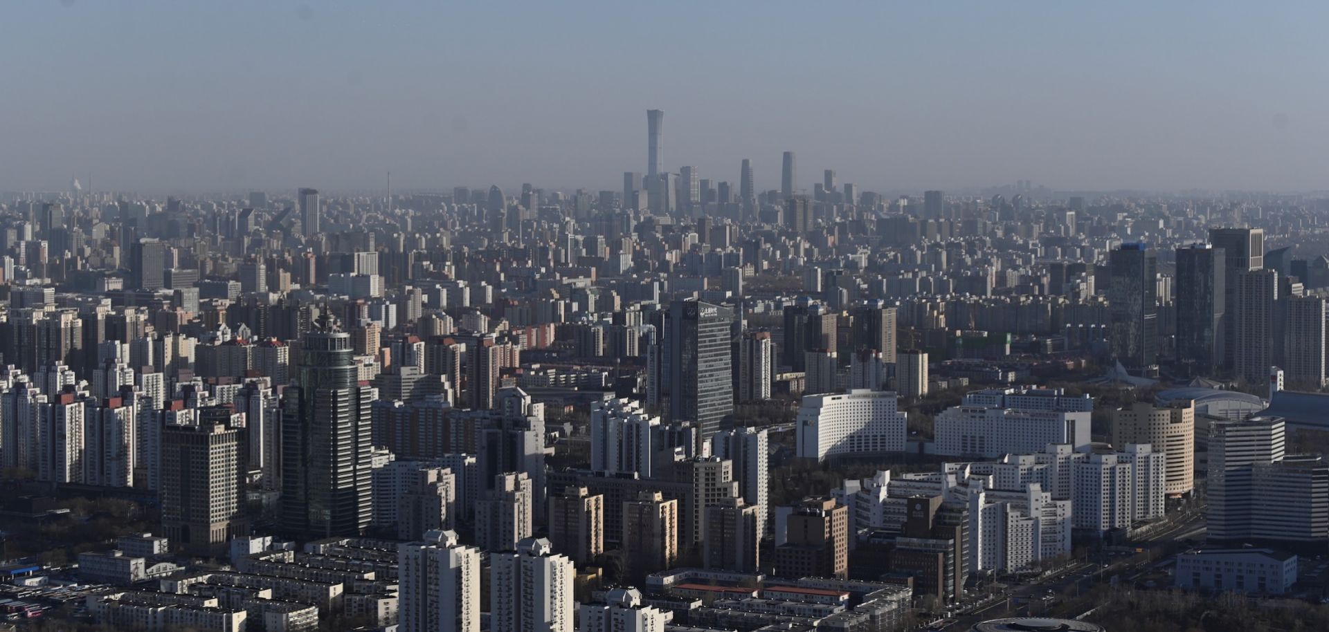 This picture shows the skyline of Beijing on Feb. 3, 2021.
