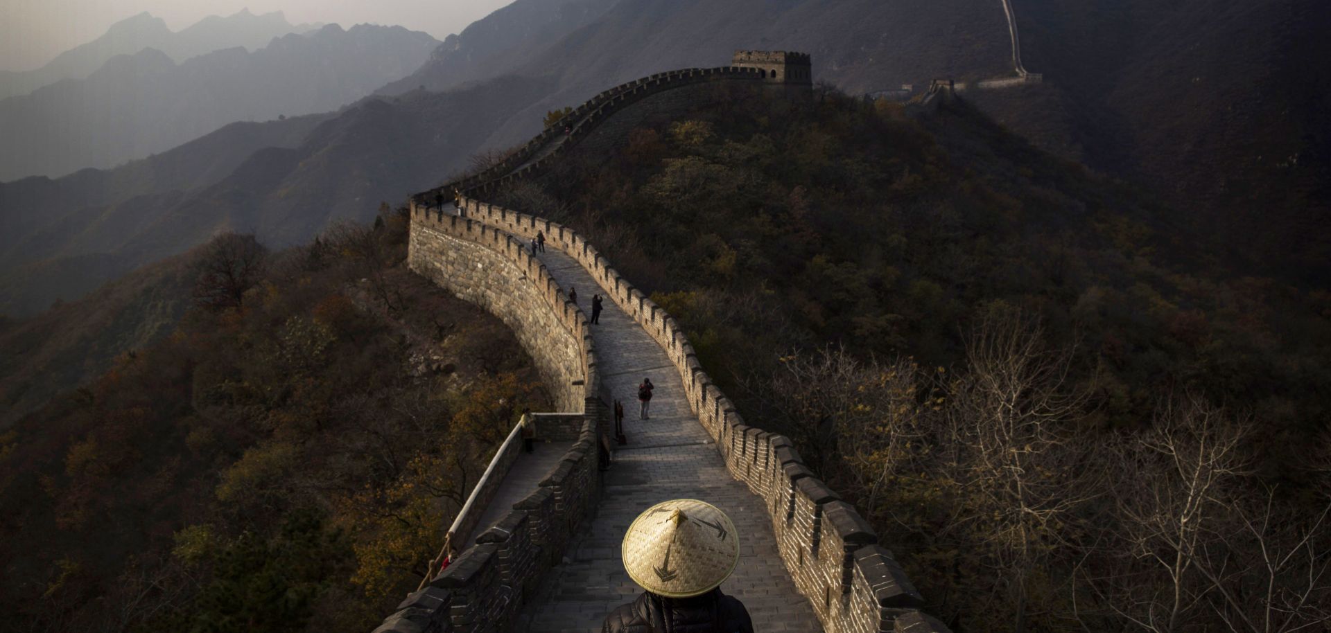 Great wall of China view from space satellite image 