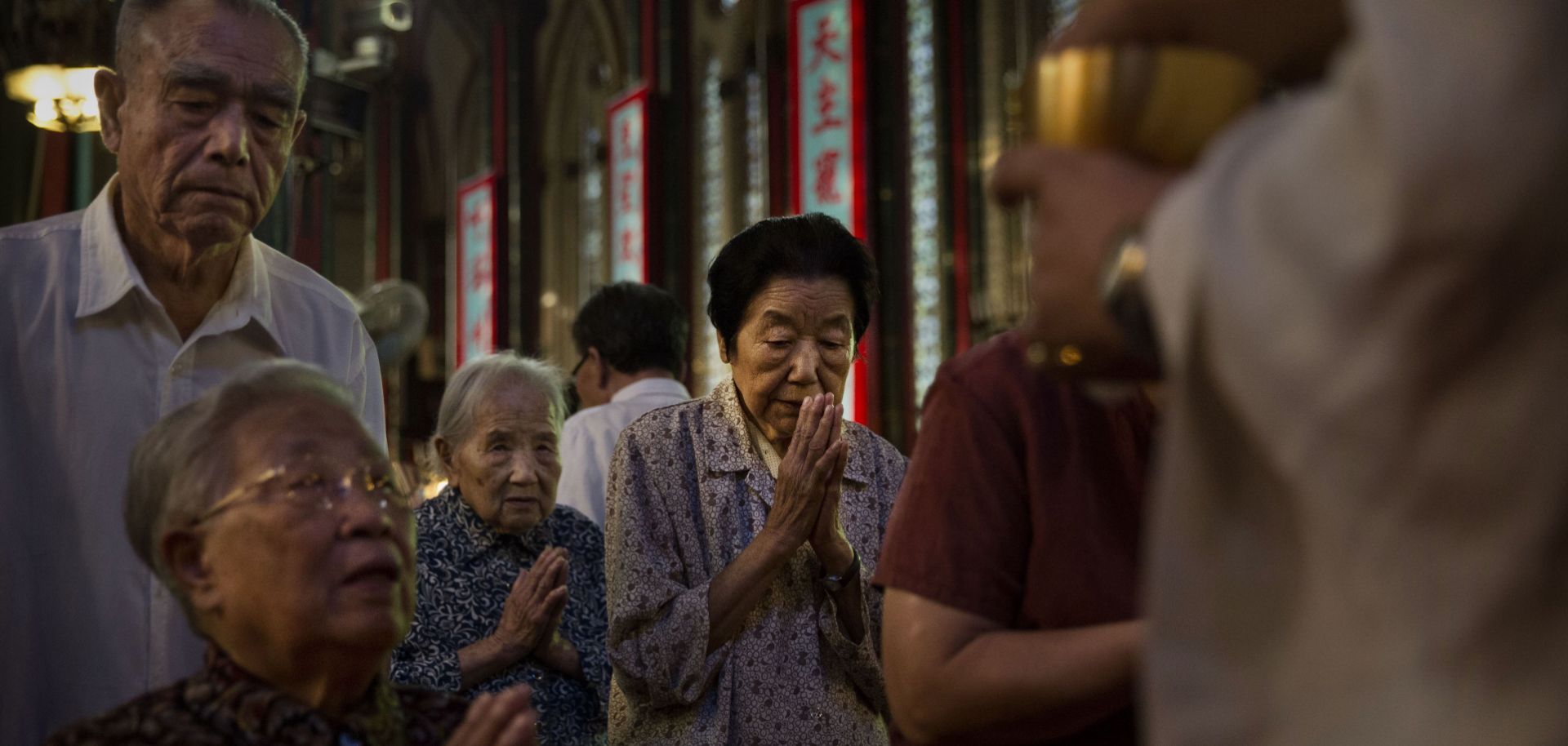 Chinese Catholics at a government-sanctioned church in 2014.