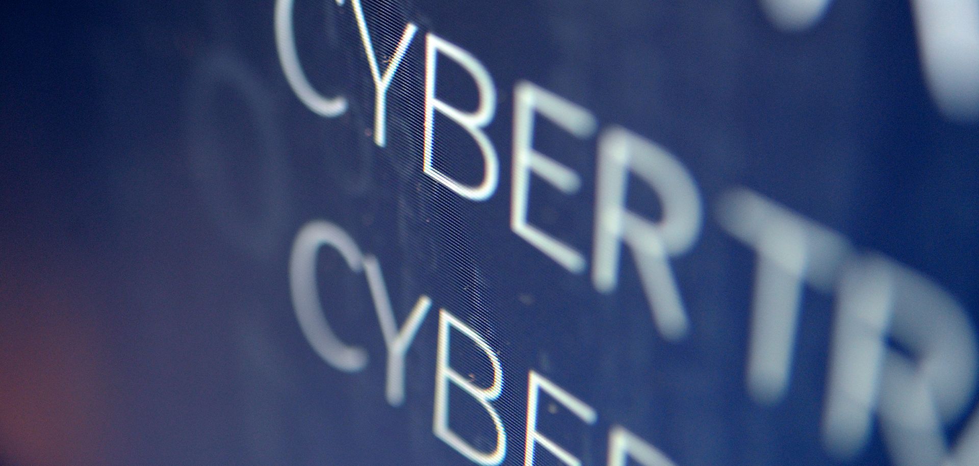 A computer screen at the National engineering elite school of Bretagne-Sud cybersecurity center in Vannes, western France in 2016.