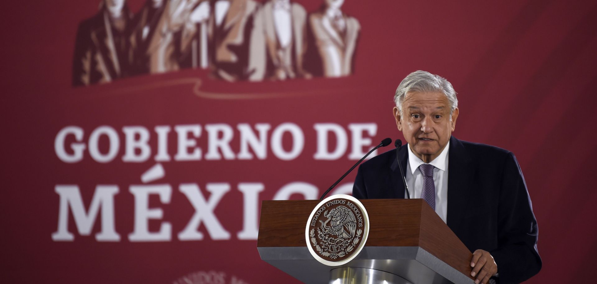Mexican President Andres Manuel Lopez Obrador answers questions during a news conference in Mexico City on Dec. 14, 2018.