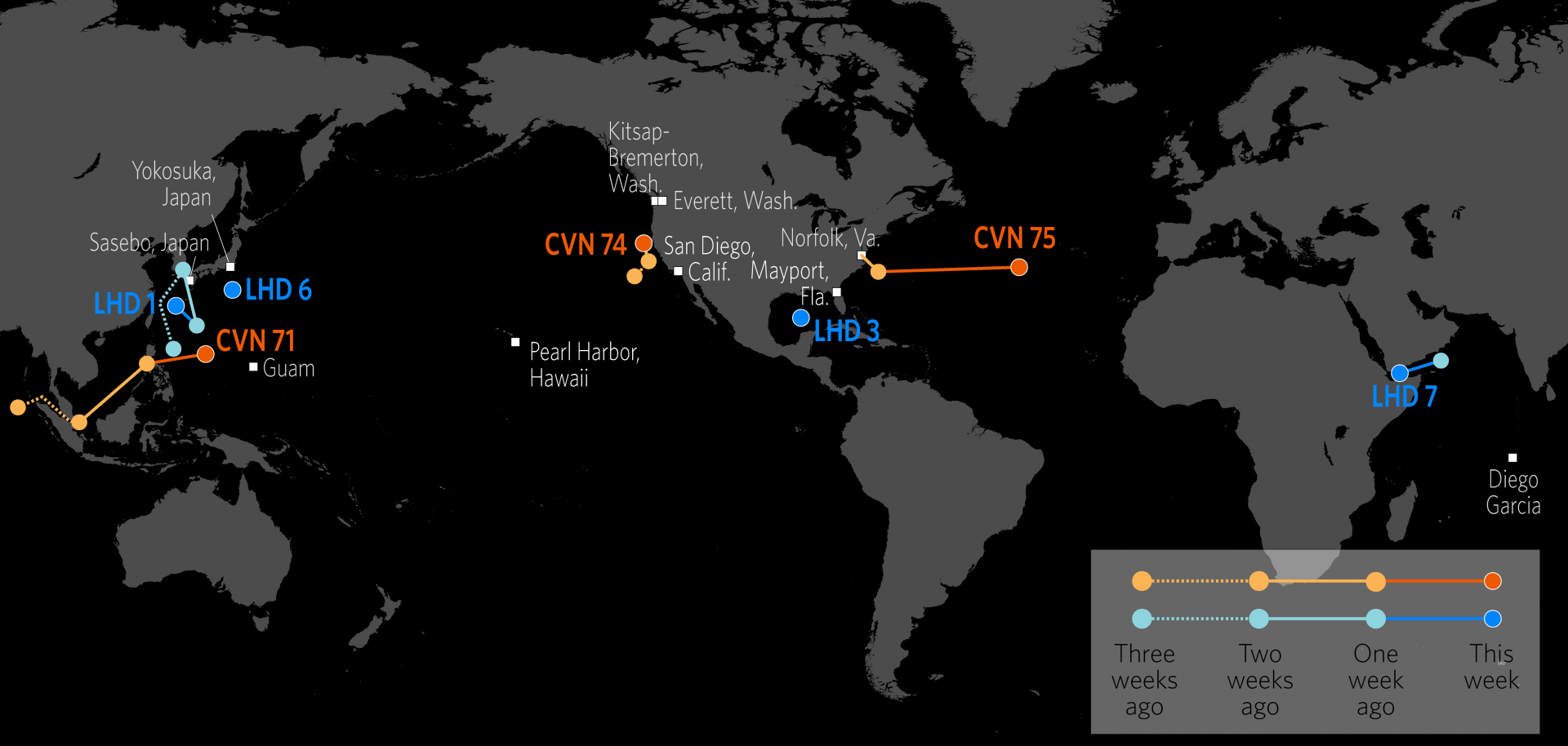 U.S. Naval Update Map: April 19, 2018