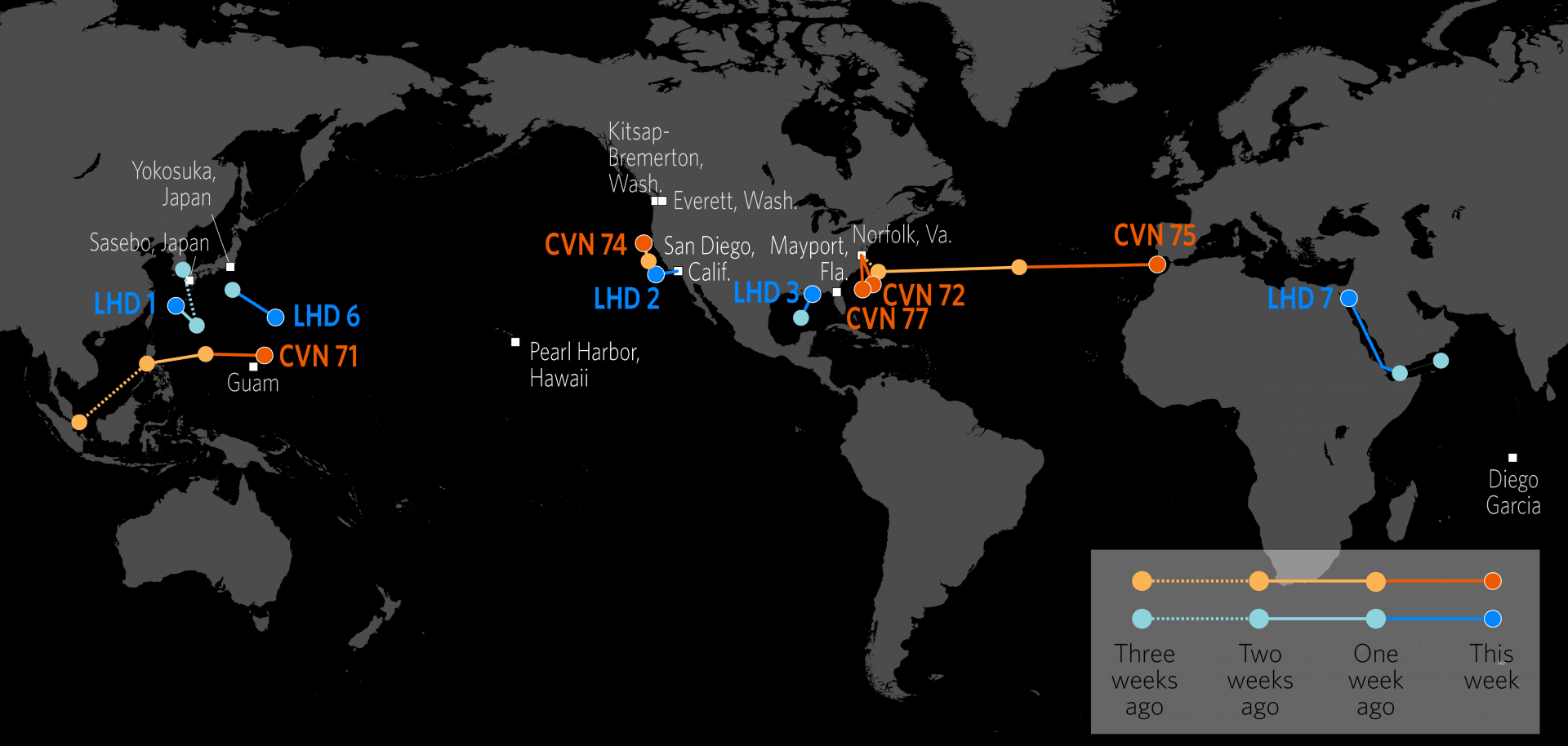 U.S. Naval Update Map: April 26, 2018