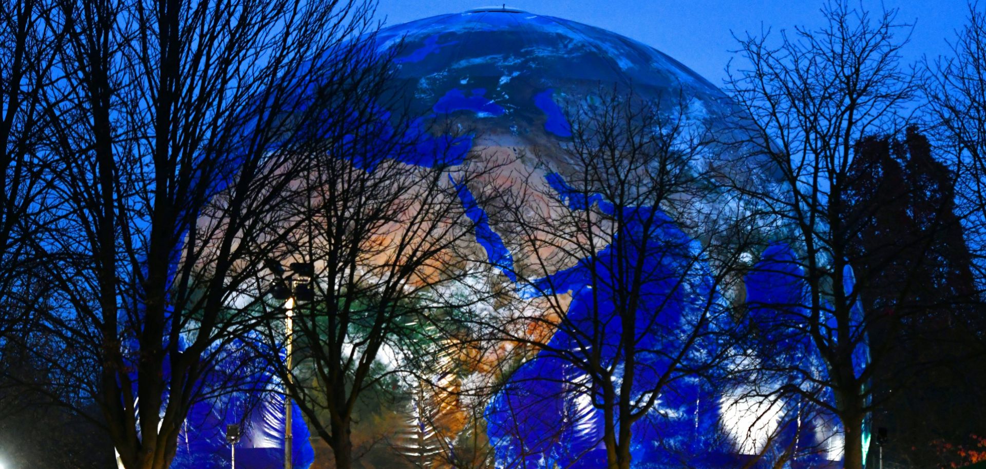 A model of the planet earth is displayed in Germany during a United Nations conference on climate change. 