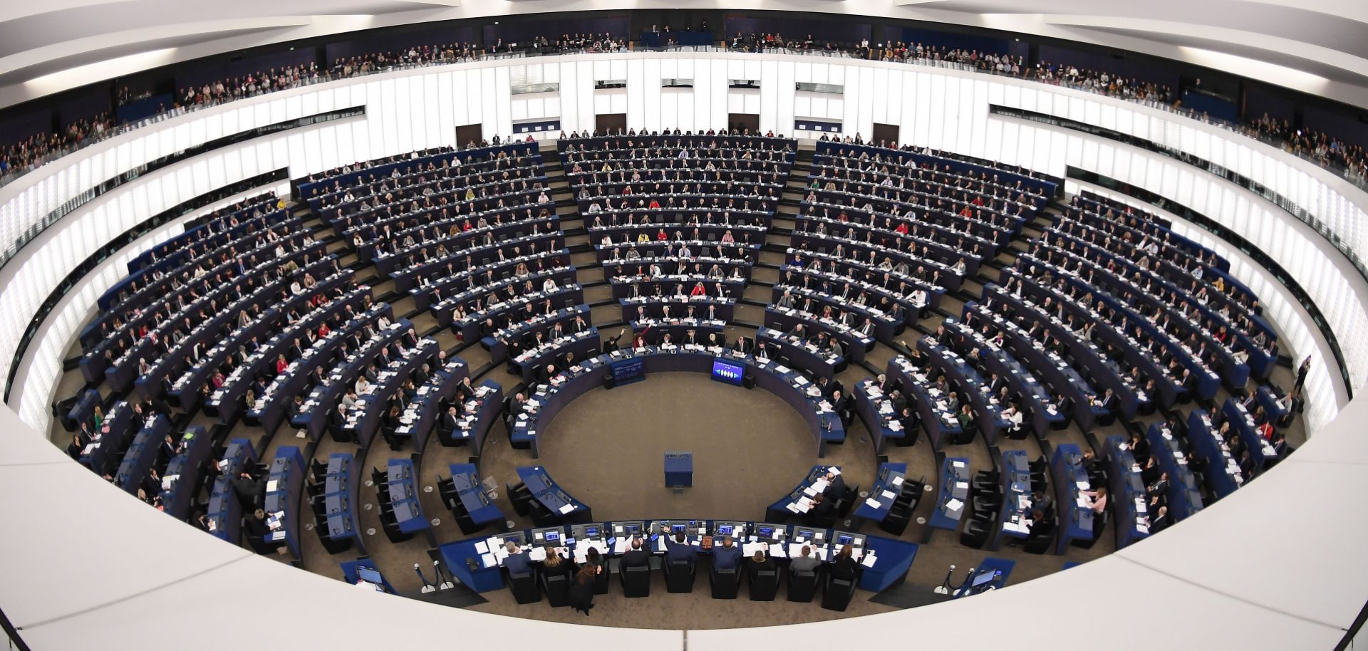Members of the European Parliament vote during a plenary session at the European Parliament on Dec. 11, 2018, in Strasbourg.