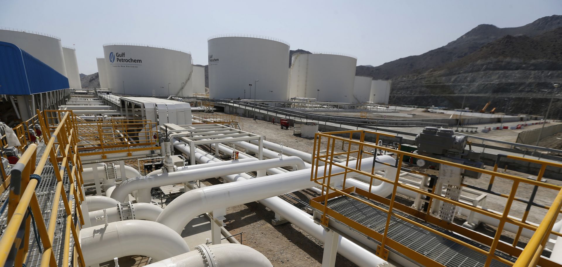 A Gulf Petrochem storage terminal in Fujeirah, United Arab Emirates