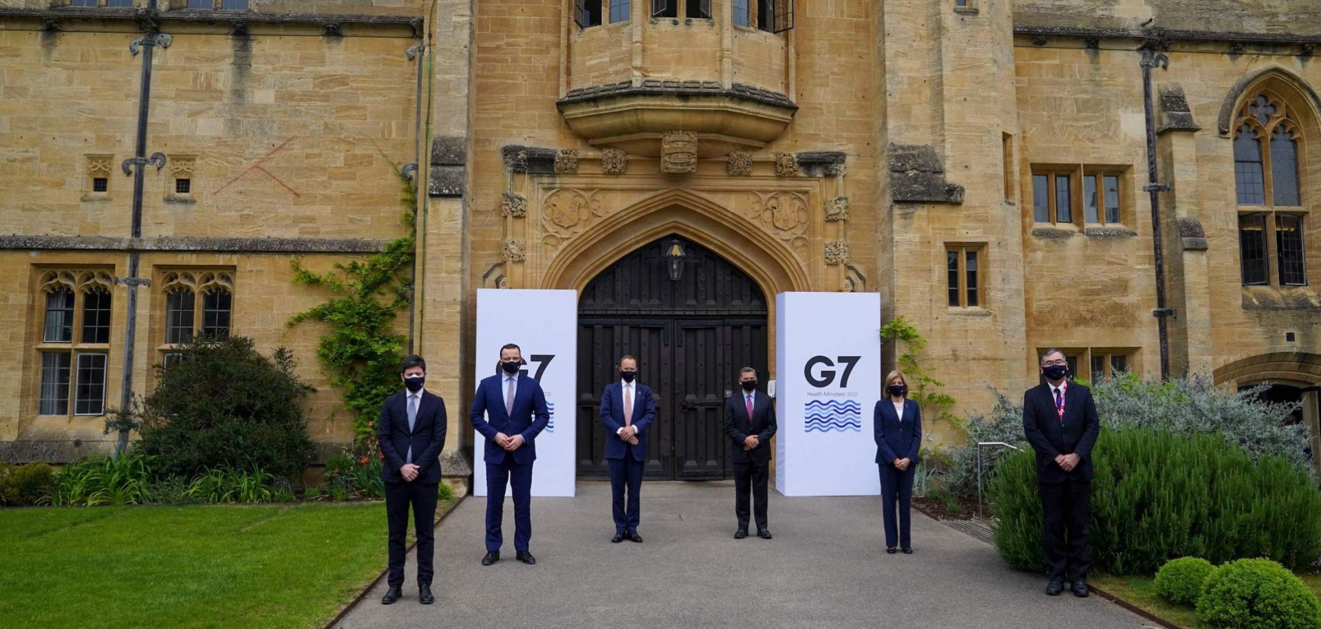 Ministers take part in the G-7 Health Ministers Meeting on June 4, 2021, in Oxford, England.