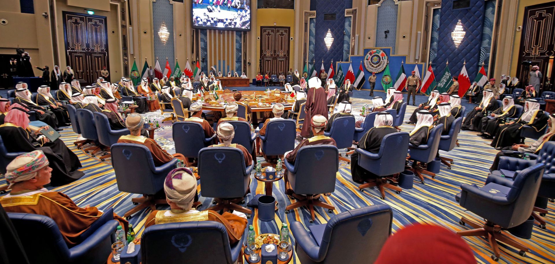 A general view for the GCC leaders meeting in Kuwait City on Dec. 5, 2017. Things have been tense in the bloc since Saudi Arabia and some GCC peers' started a campaign to isolate Qatar over differences in regional policies. Of course, the GCC has been beset by internal squabbles among its six members -- Bahrain, Kuwait, Oman, Qatar, Saudi Arabia and the United Arab Emirates -- since its inception.