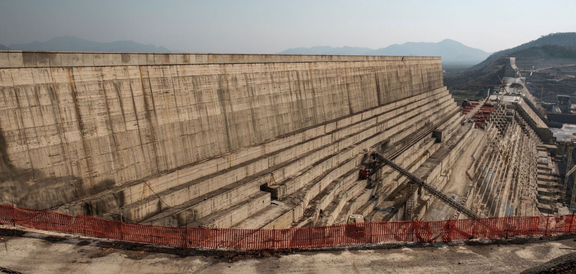 A general view of the Grand Ethiopian Renaissance Dam near Guba, Ethiopia, on Dec. 26, 2019. 