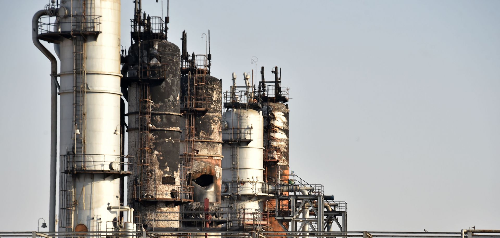 This Sept. 20, 2019, photo shows the damage at Saudi Arabia's Abqaiq oil processing plant following attacks six days before.