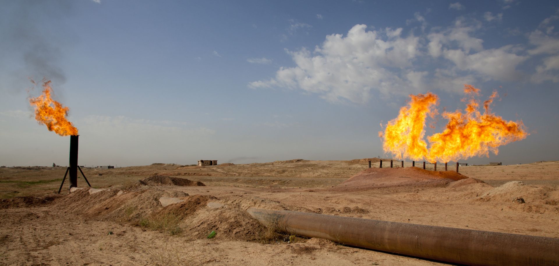 A view of a gas flare in Kirkuk, the oil-rich city in northern Iraq. 