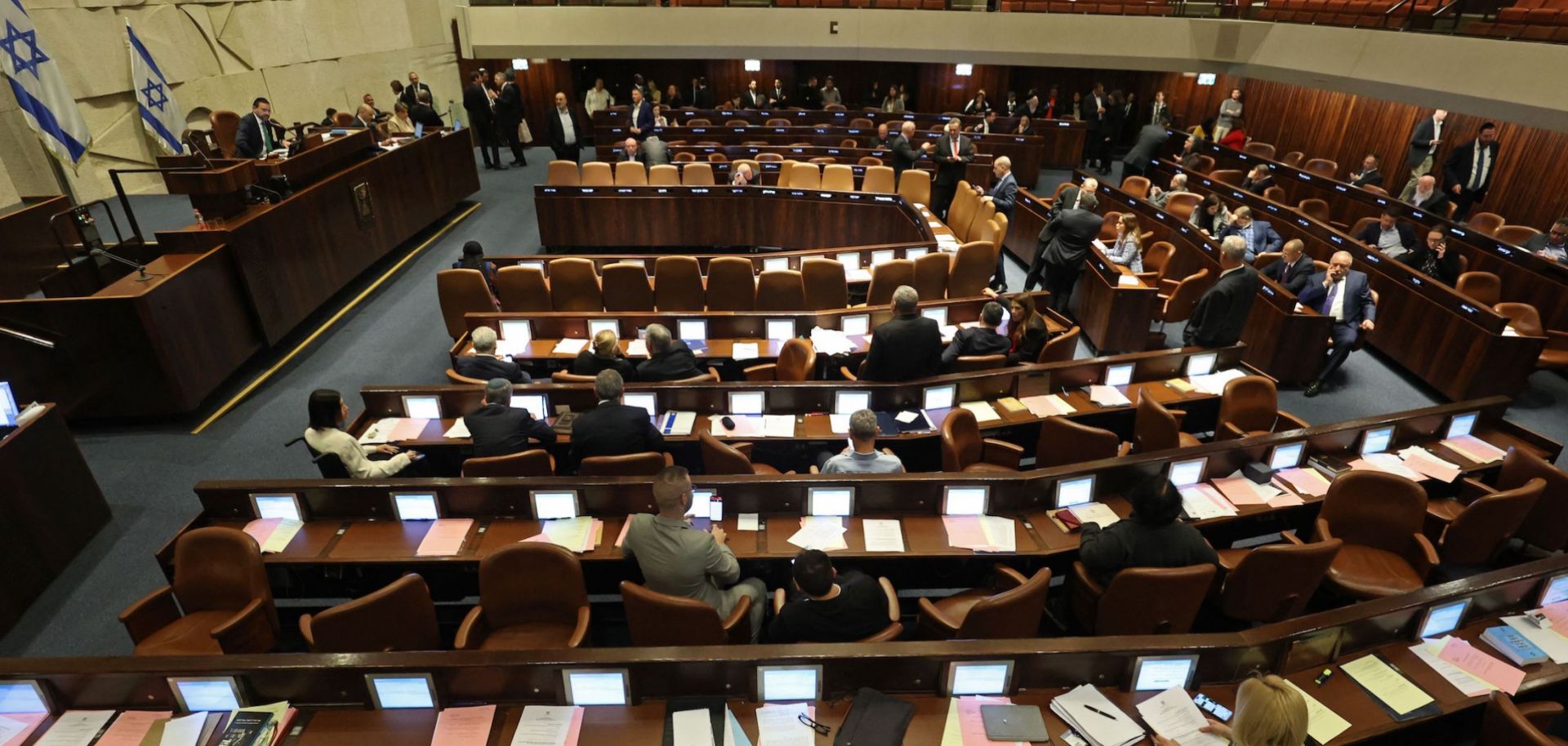 A general view shows a Knesset session in Jerusalem, Israel, on March 20, 2023. 