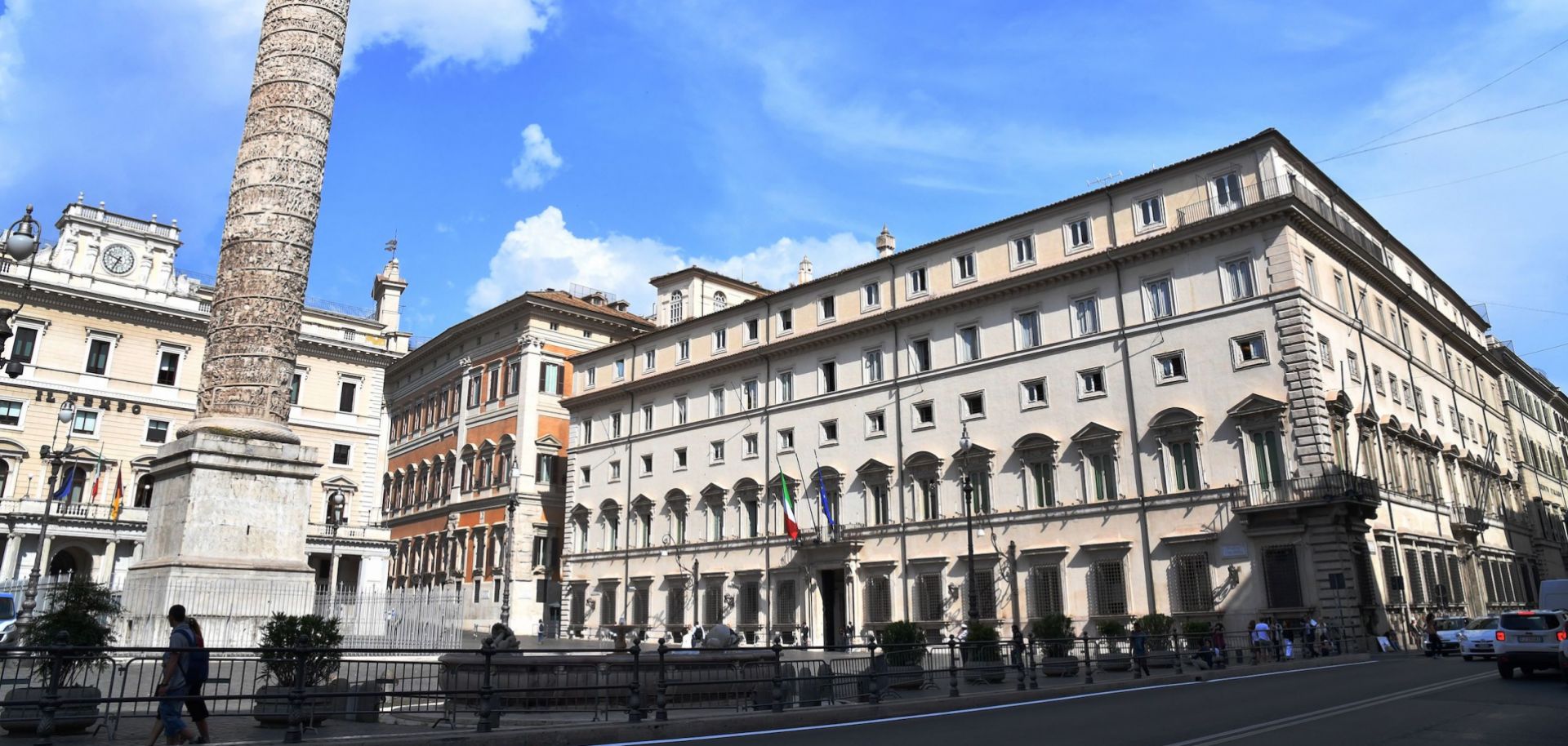 The Palazzo Chigi, the official residence of the Italian government.