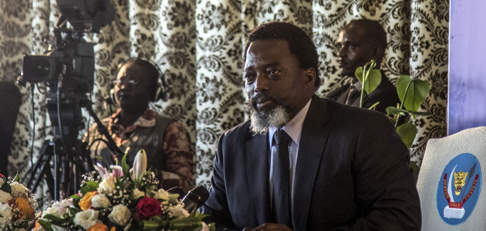 Congolese President Joseph Kabila holds a news conference in January 2018.