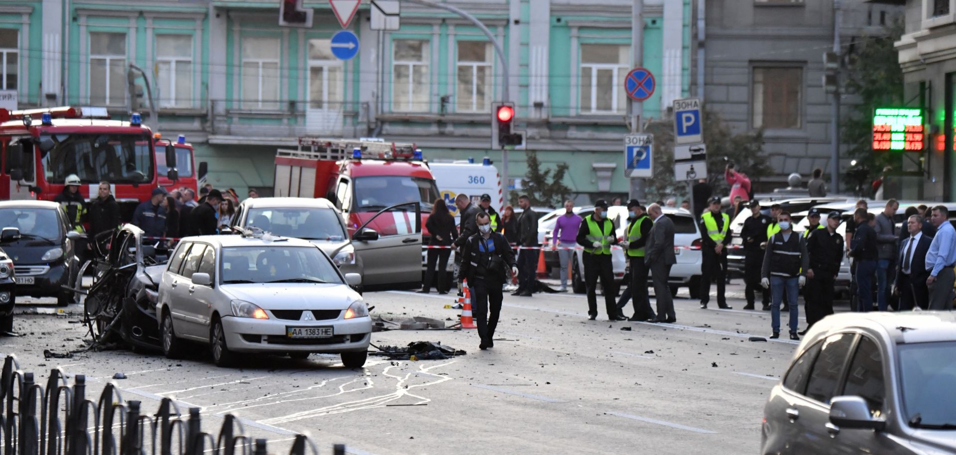 Police in Kiev investigate a car blast that killed Timur Mahauri, a Chechen with Georgian citizenship.