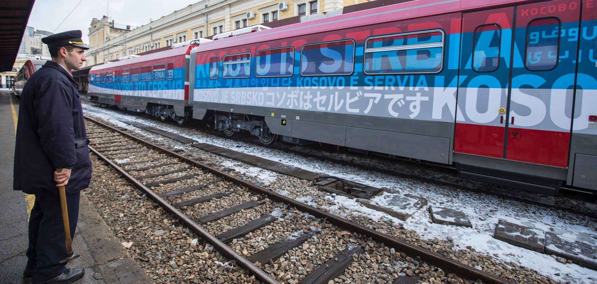 In January, conflict almost erupted in the Balkans after the Kosovar government dispatched special police forces to stop a Serbian train headed into Kosovo's majority-Serb northern territory, emblazoned with the slogan "Kosovo is Serbia" in 21 languages.