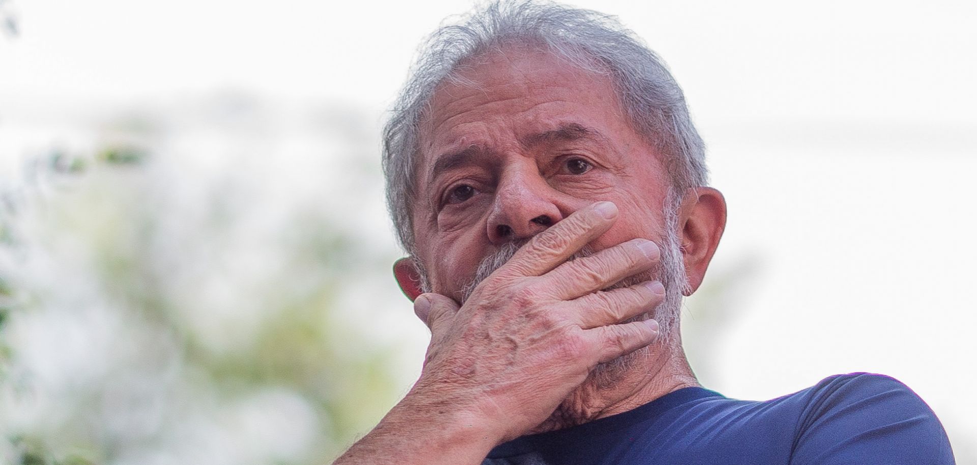 Former Brazilian President Luiz Inacio Lula da Silva, shown here after a mass held in memory of his late wife Marisa Leticia on April 7, 2018, in Sao Paulo, Brazil.