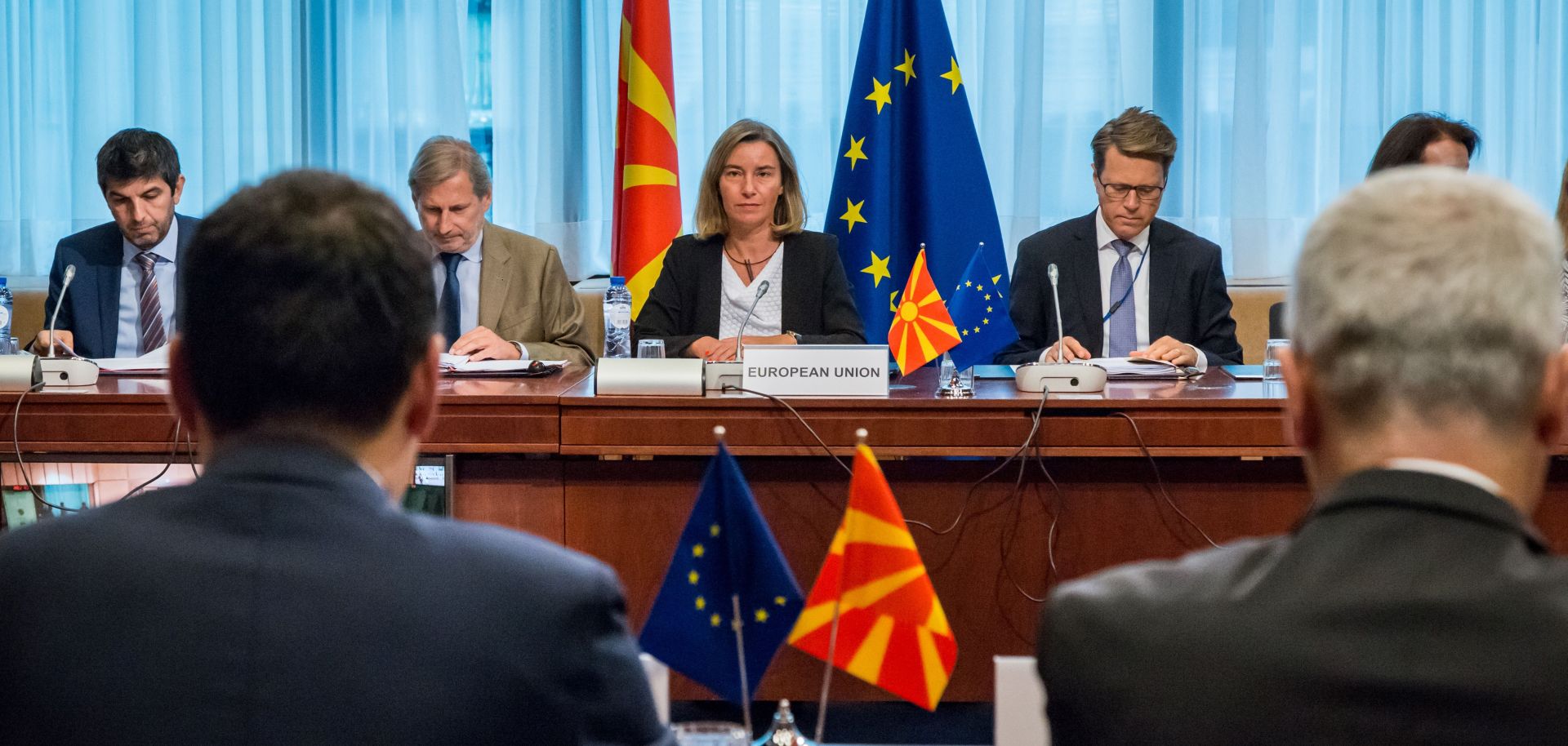 Macedonia is improving relations with its neighbors so it can join the European Union and the North Atlantic Treaty Organization.