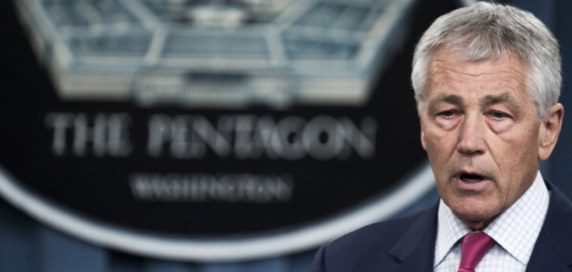 U.S. Defense Secretary Chuck Hagel speaks at the Pentagon on March 15