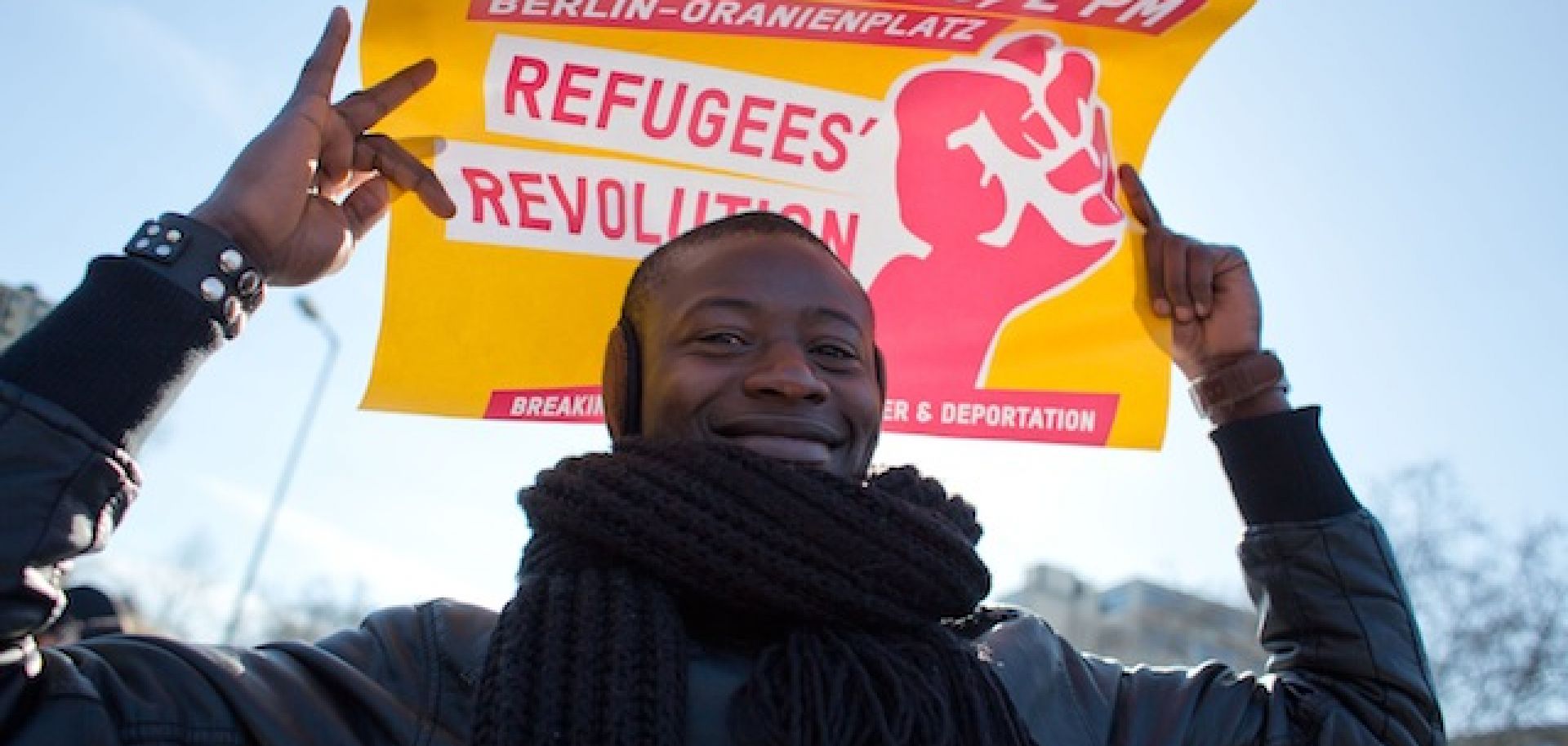 An asylum seeker in Berlin on March 23.
