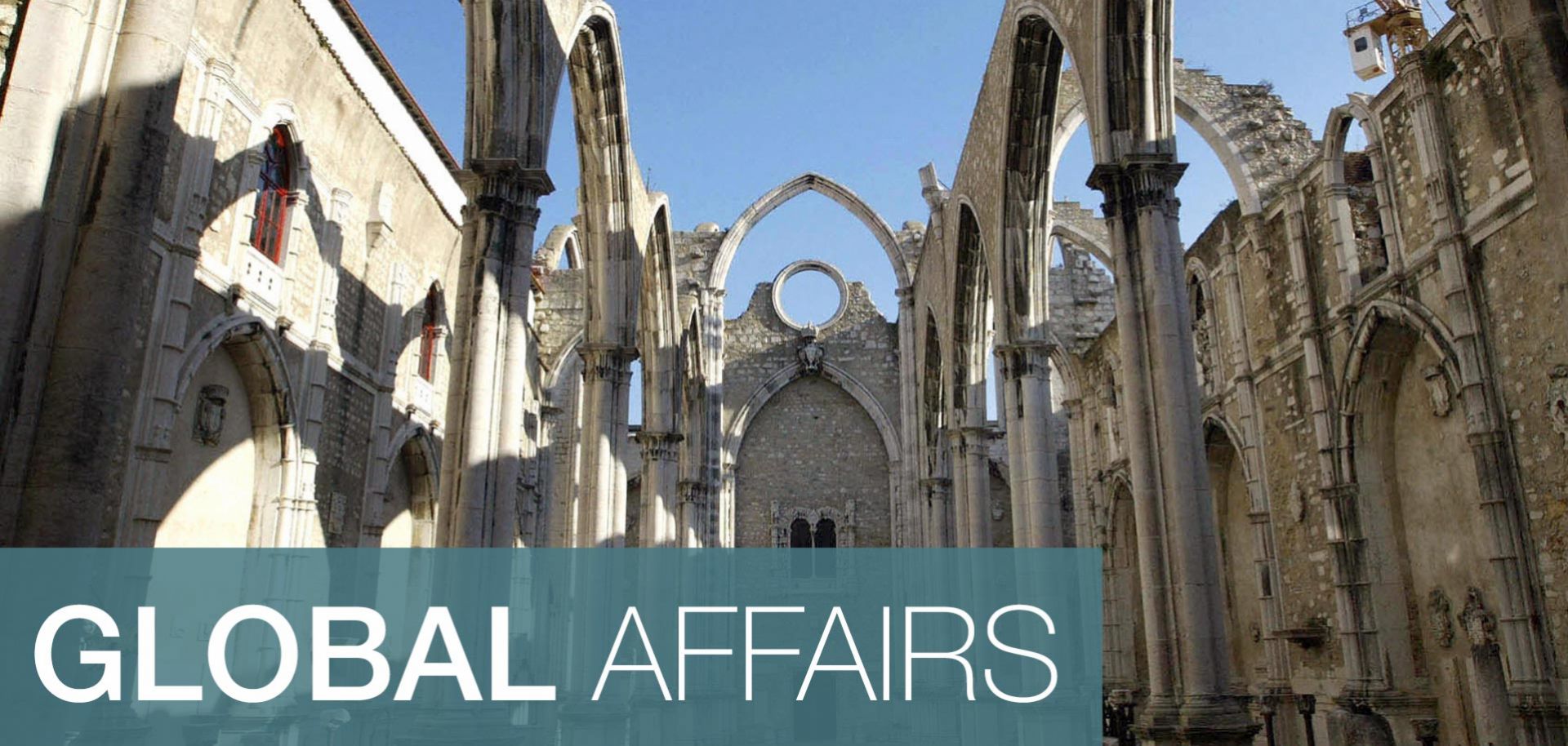 The ruins of a 16th century Carmo church in Lisbon, damaged by an earthquake that hit the city in November 1755.