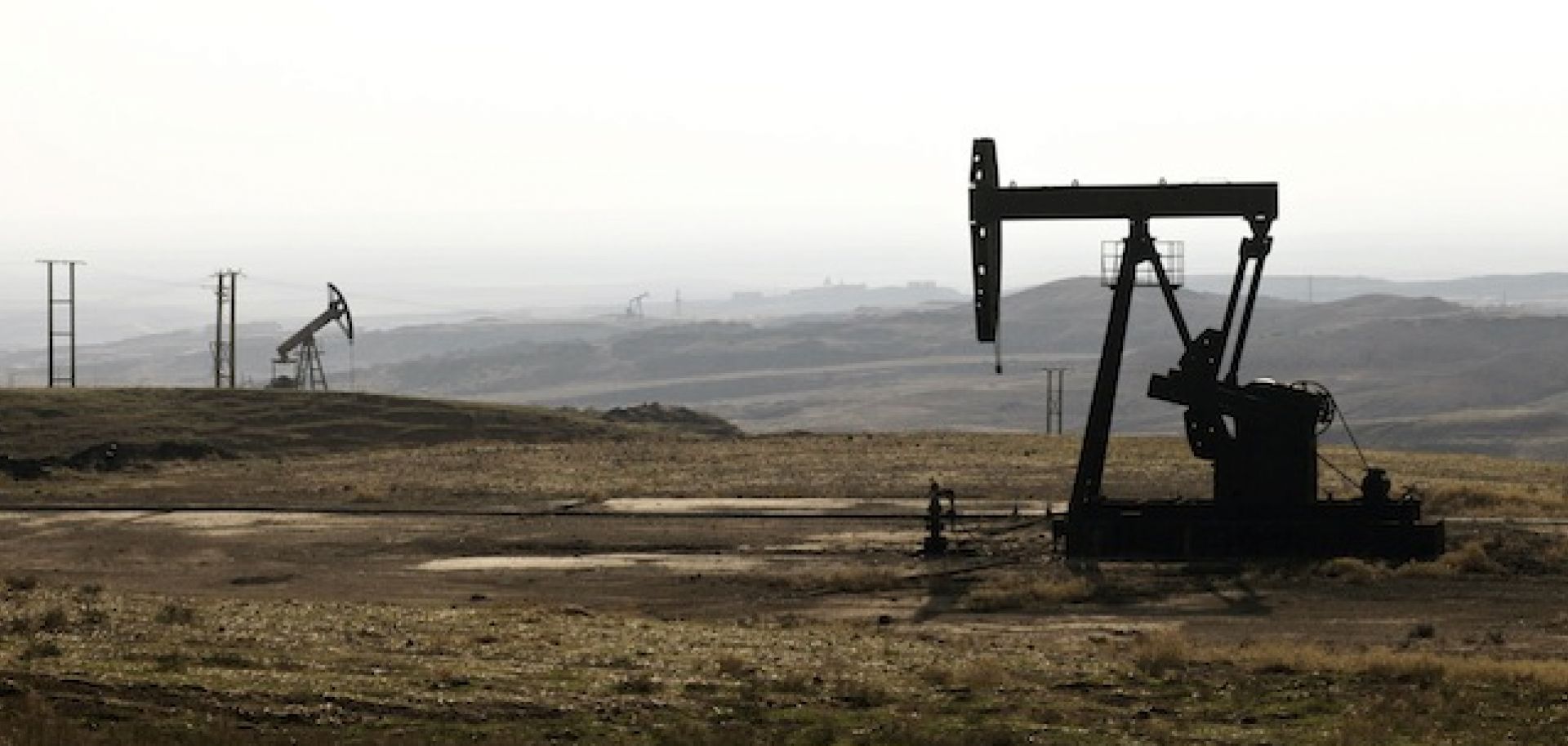 Pump jacks in the Kurdish town of Derik, on the border with Turkey and Iraq, Nov. 25. 