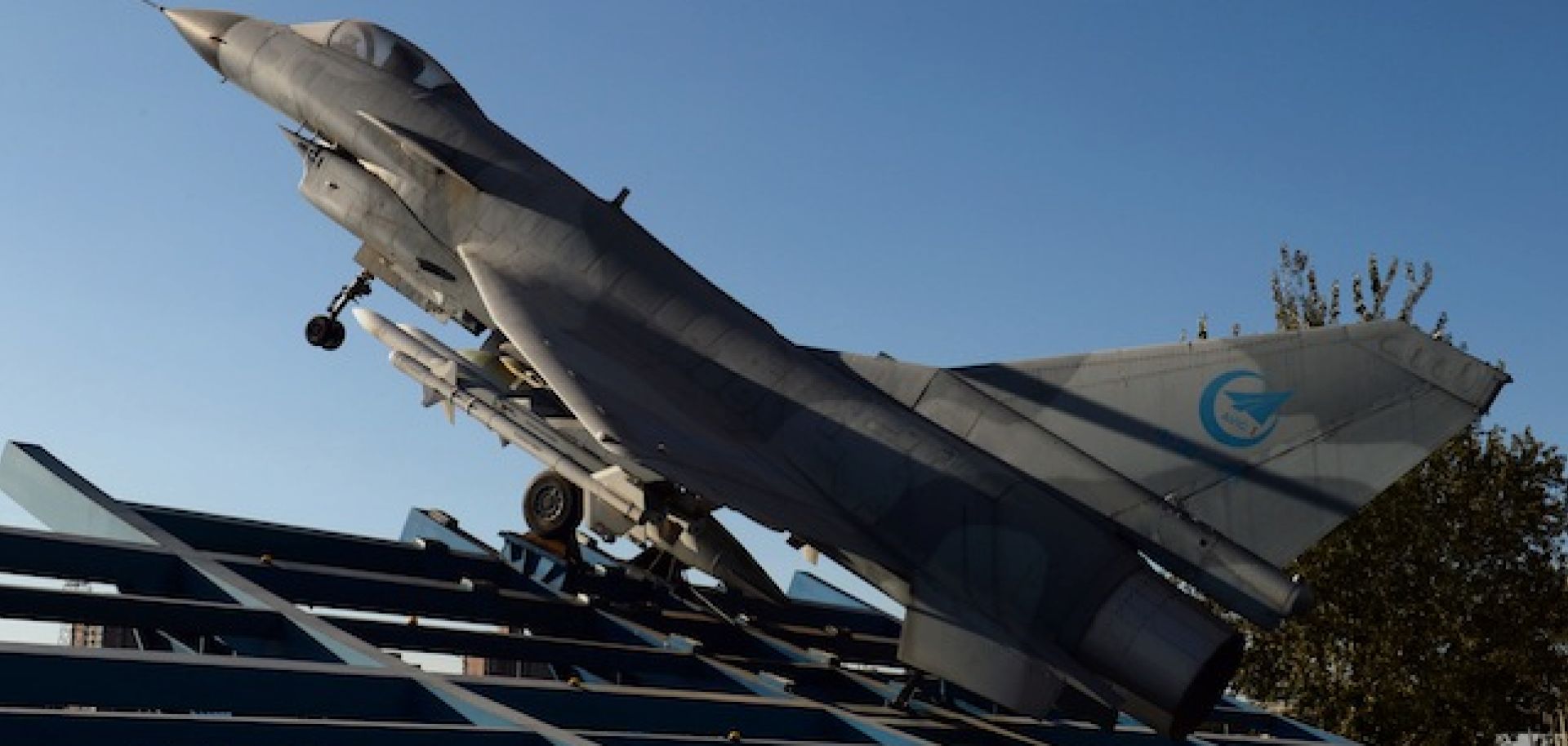 A Chinese-produced J-10 fighter jet on display in Beijing. 